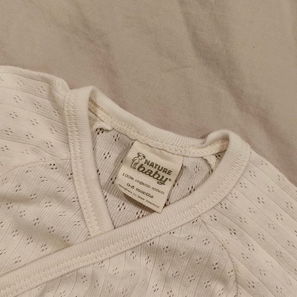 NATURE BABY Pointelle Kimono Stretch and Grow size 0-3M Baby