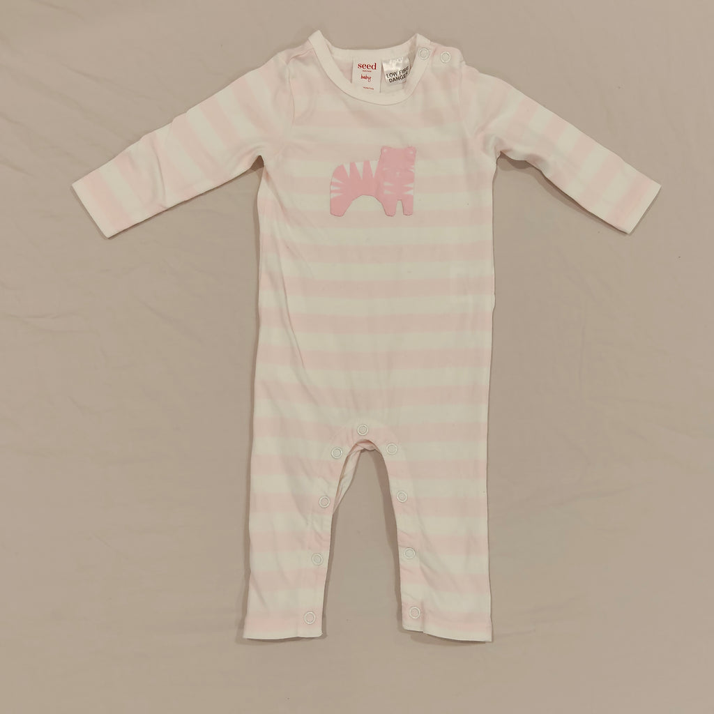 SEED onesie size 0-3M Baby Pink Stripes
