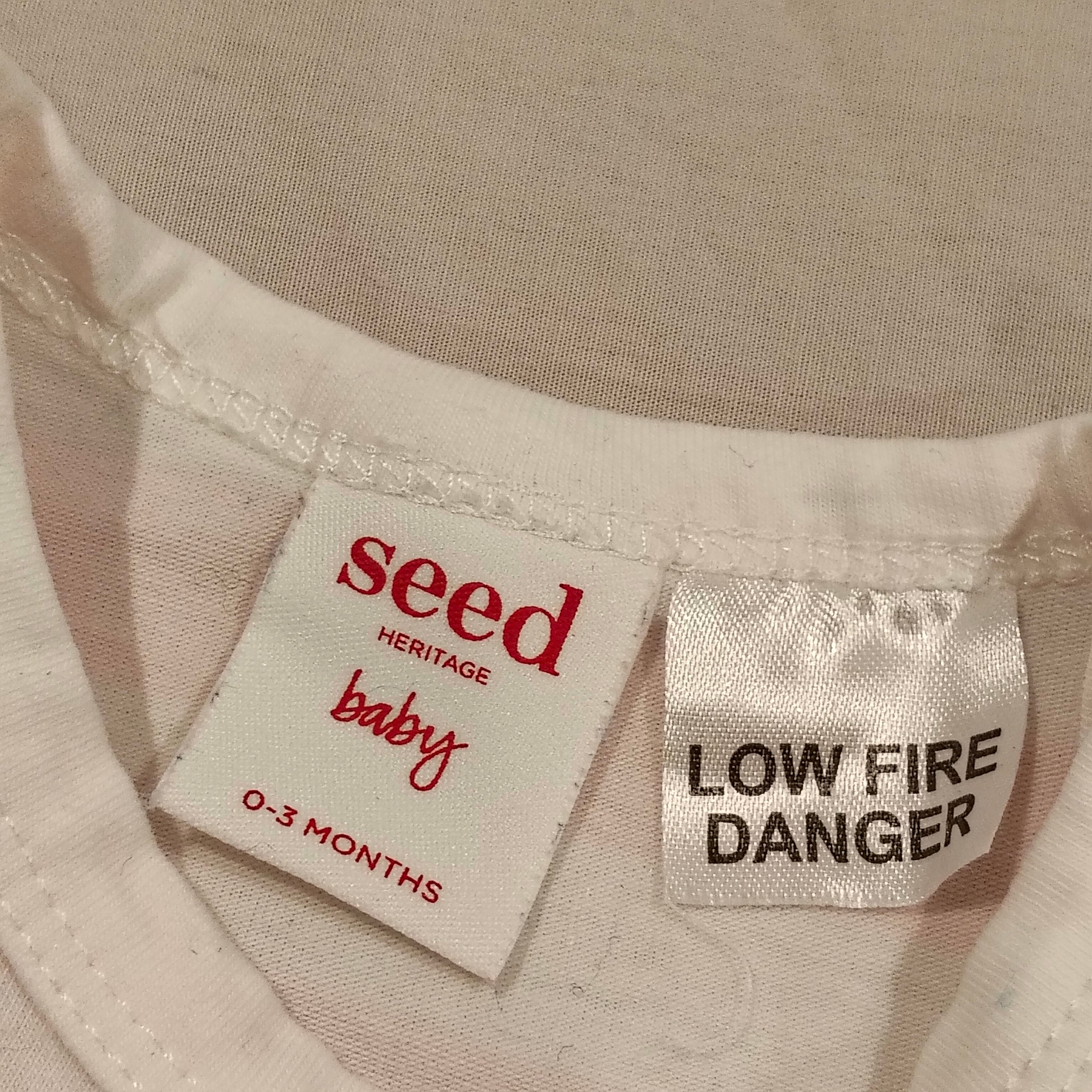 SEED onesie size 0-3M Baby Pink Stripes