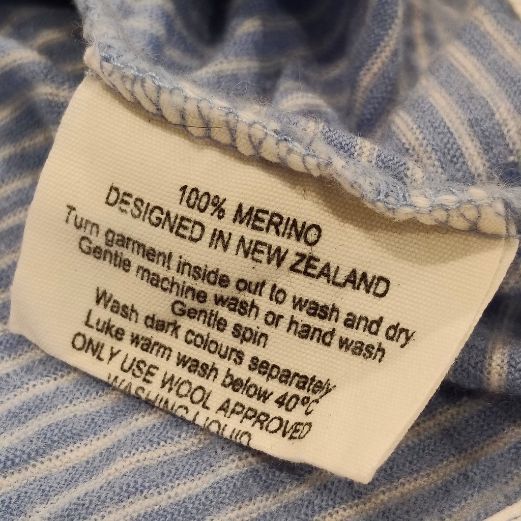 MERINO KIDS 100% MERINO Sleep Gown size Newborn blue stripes