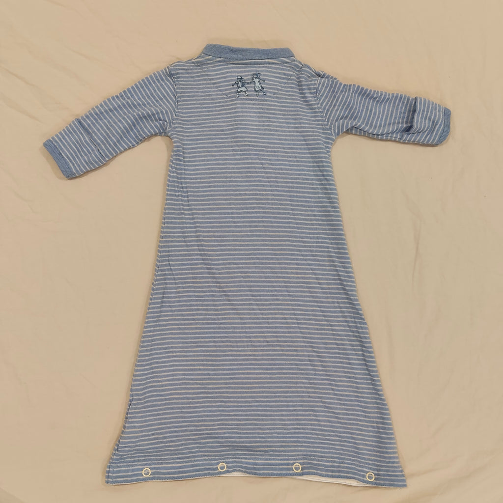 MERINO KIDS 100% MERINO Sleep Gown size Newborn blue stripes