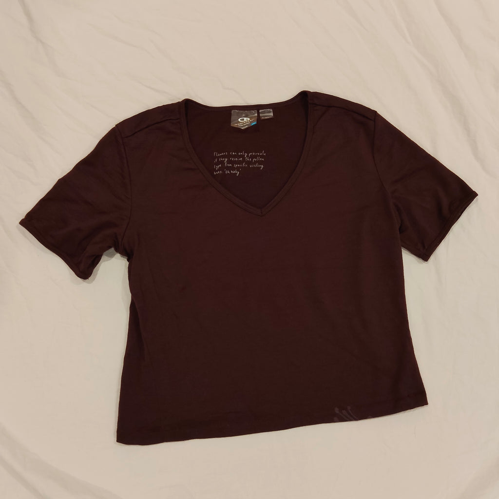 ICEBREAKER MERINO crop top size Small Womens short sleeve