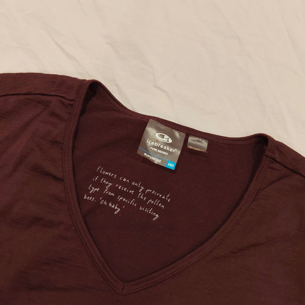 ICEBREAKER MERINO crop top size Small Womens short sleeve