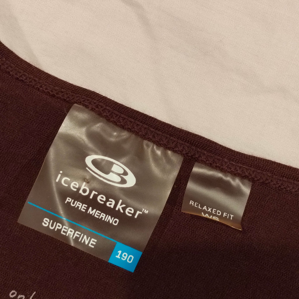 ICEBREAKER MERINO crop top size Small Womens short sleeve