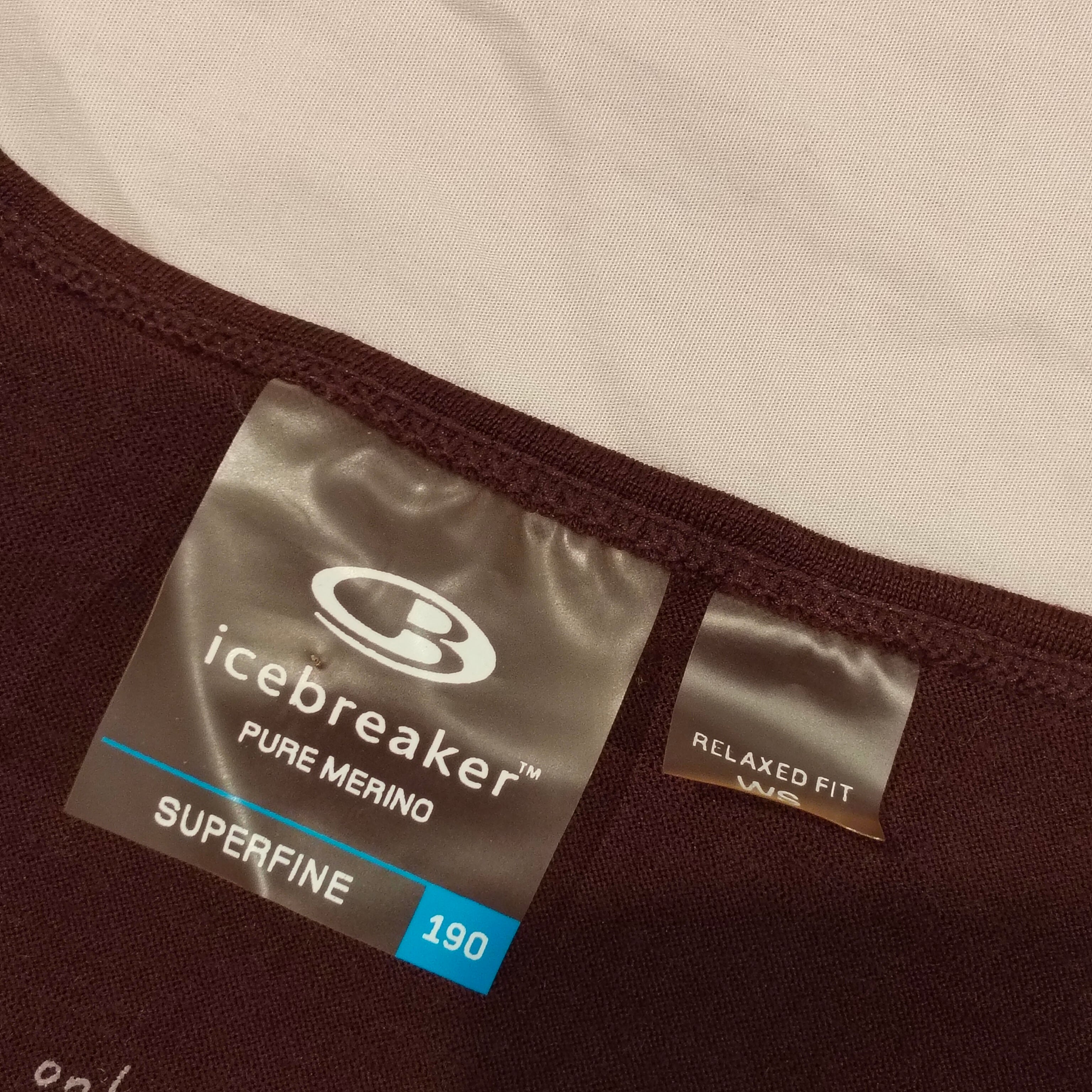 ICEBREAKER MERINO crop top size Small Womens short sleeve