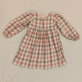 PUREBABY Gingham Dress size 5 Girls long sleeve Organic Cotton