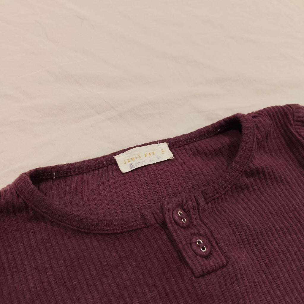 JAMIE KAY bodysuit size 12M Baby Girls Organic Cotton Long Sleeve
