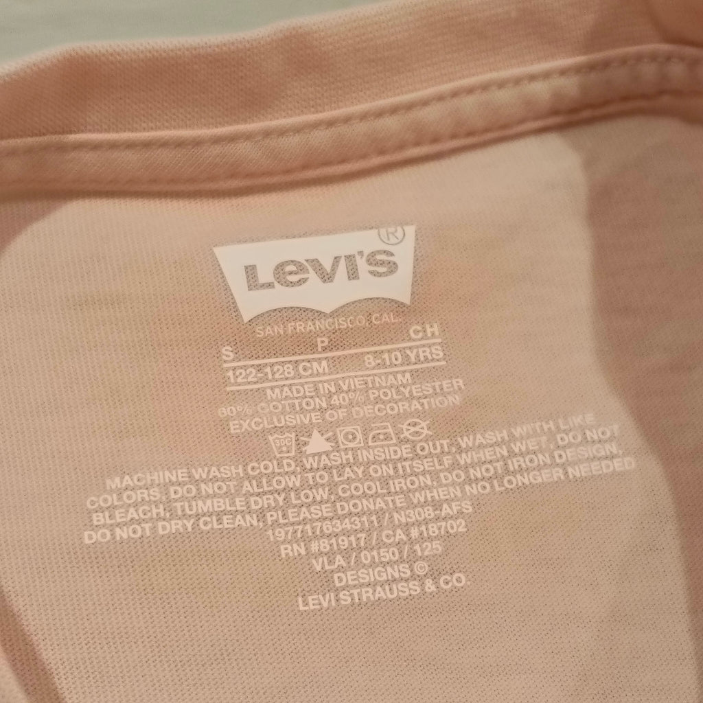 LEVIS top size 8-10yrs Girls floral cowboy boot graphic short sleeve
