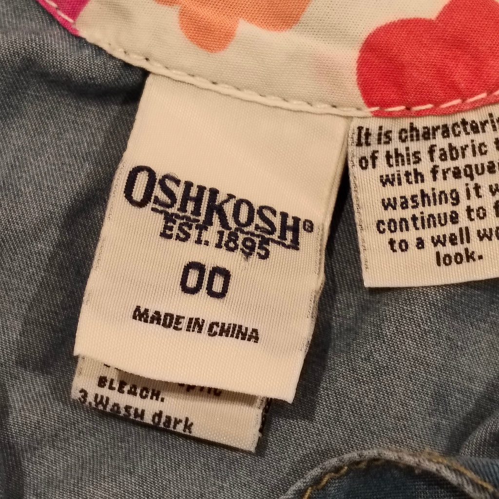 OSHKOSH denim Y2K dress size 3-6M Baby Girls