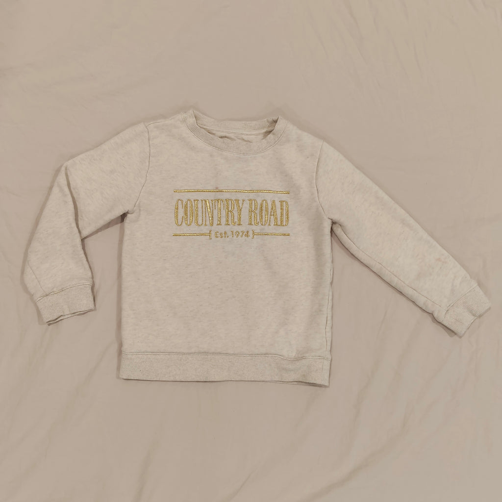COUNTRY ROAD Heritage Crew Sweatshirts size 5 with metallic gold embroidered