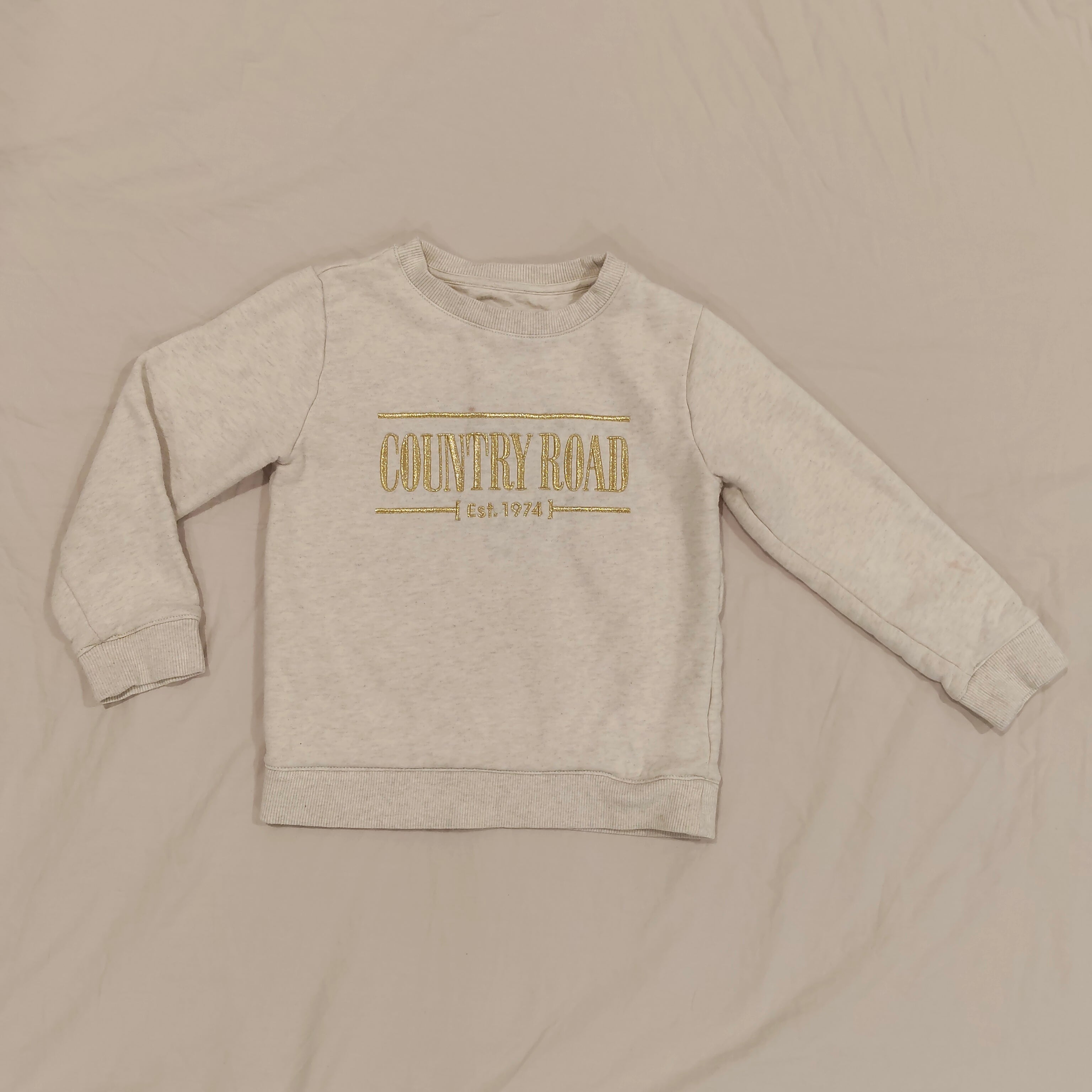COUNTRY ROAD Heritage Crew Sweatshirts size 5 with metallic gold embroidered