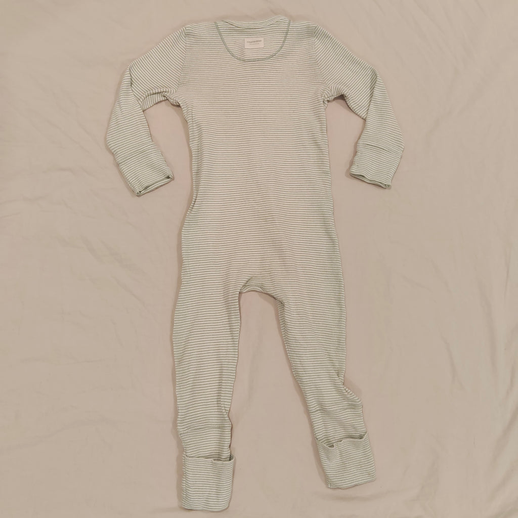 COUNTRY ROAD Organically Grown Cotton Stripe Rib Jumpsuit size 6-12M Baby