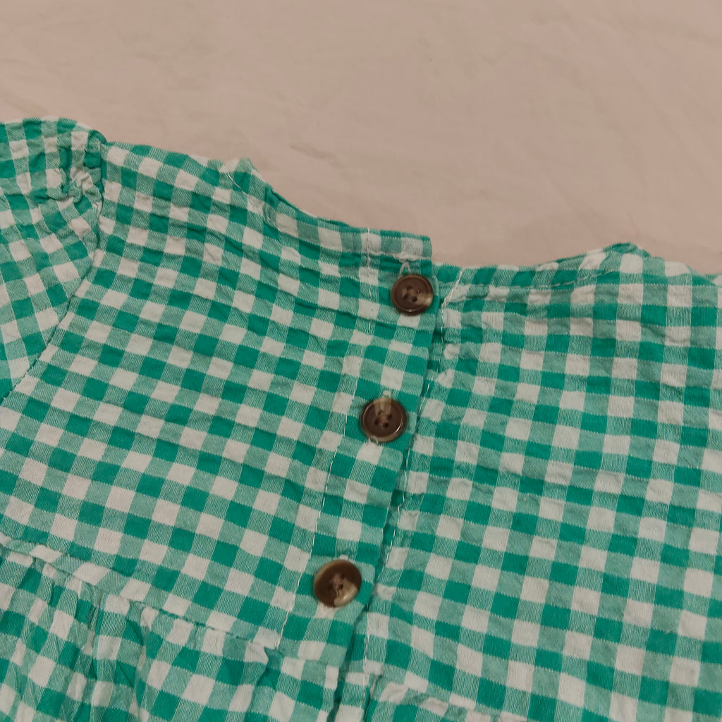 SEED HERITAGE Tiered Gingham Dress Baby Girls size 12-18M