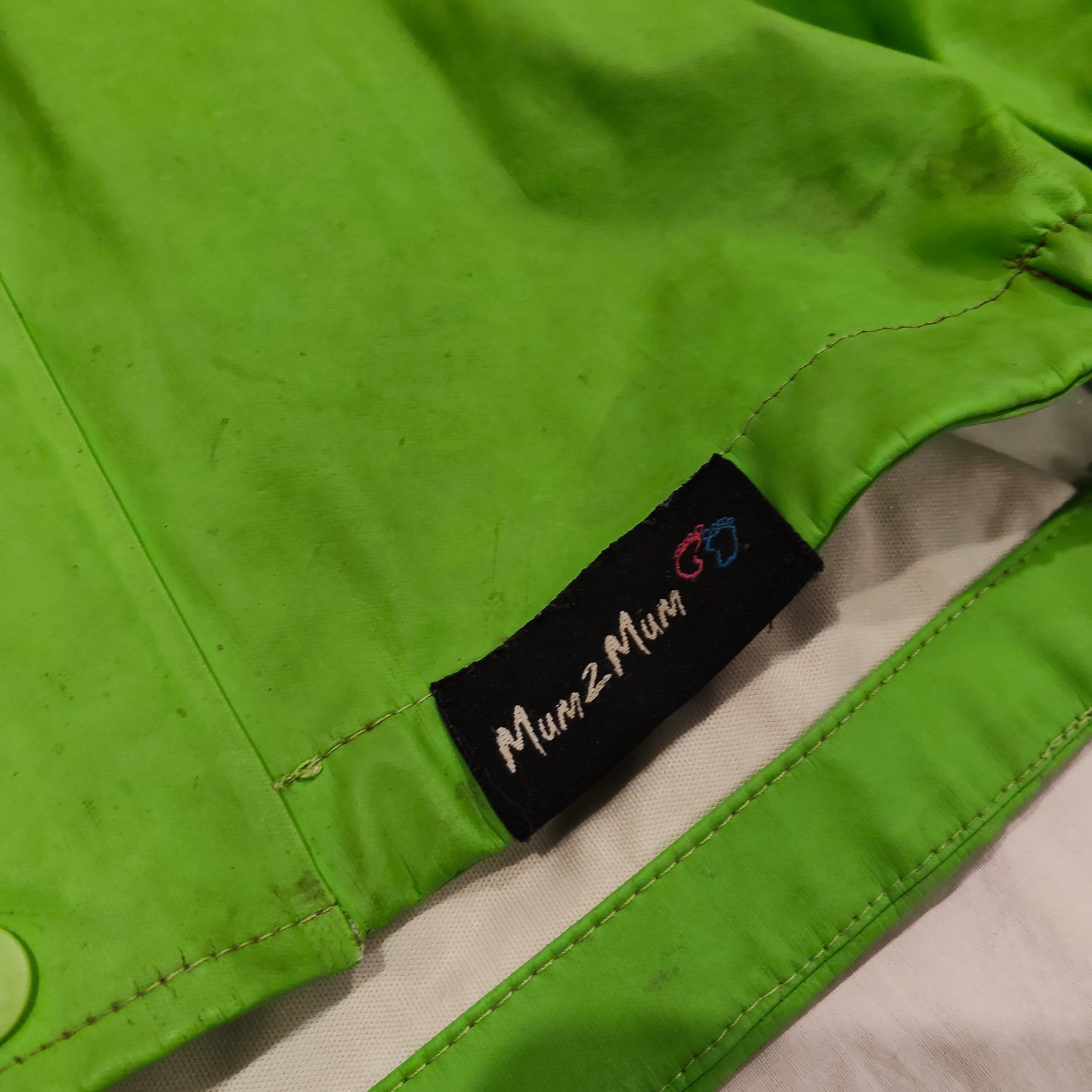 MUM 2 MUM rain jacket size 4 Line Green - Play Condition