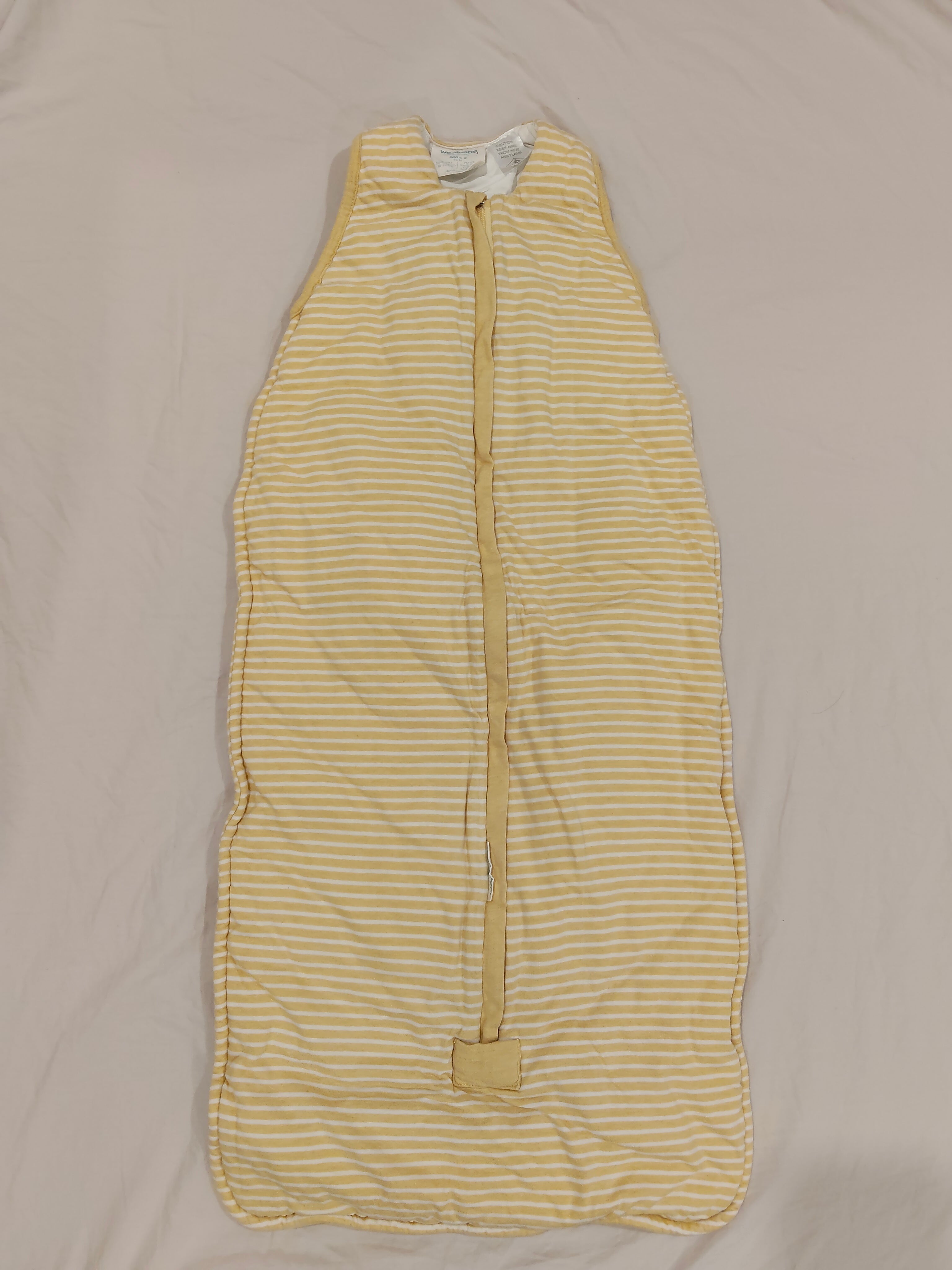 WOOLBABE Duvet Front Zip Merino/Organic Cotton Sleeping Bag size 000 to 2 (3-24M) - Buttercup RRP $199