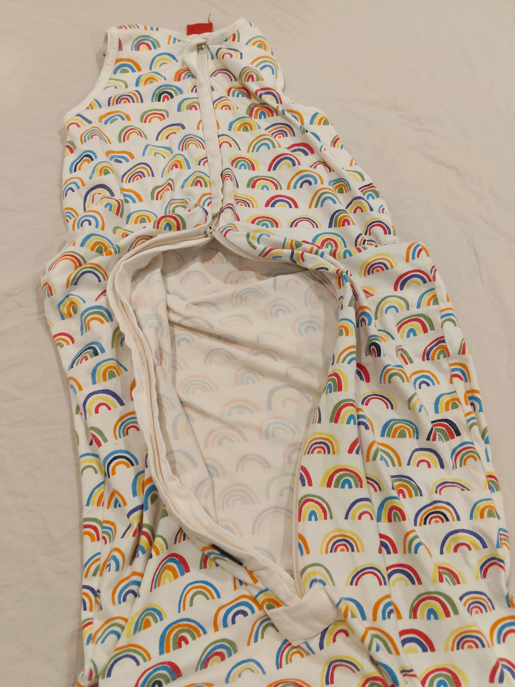 THE SLEEP STORE Organic Cotton 0.2 tog Swaddle Sleep Bag size 000 to 2 (3-24M) Rainbow