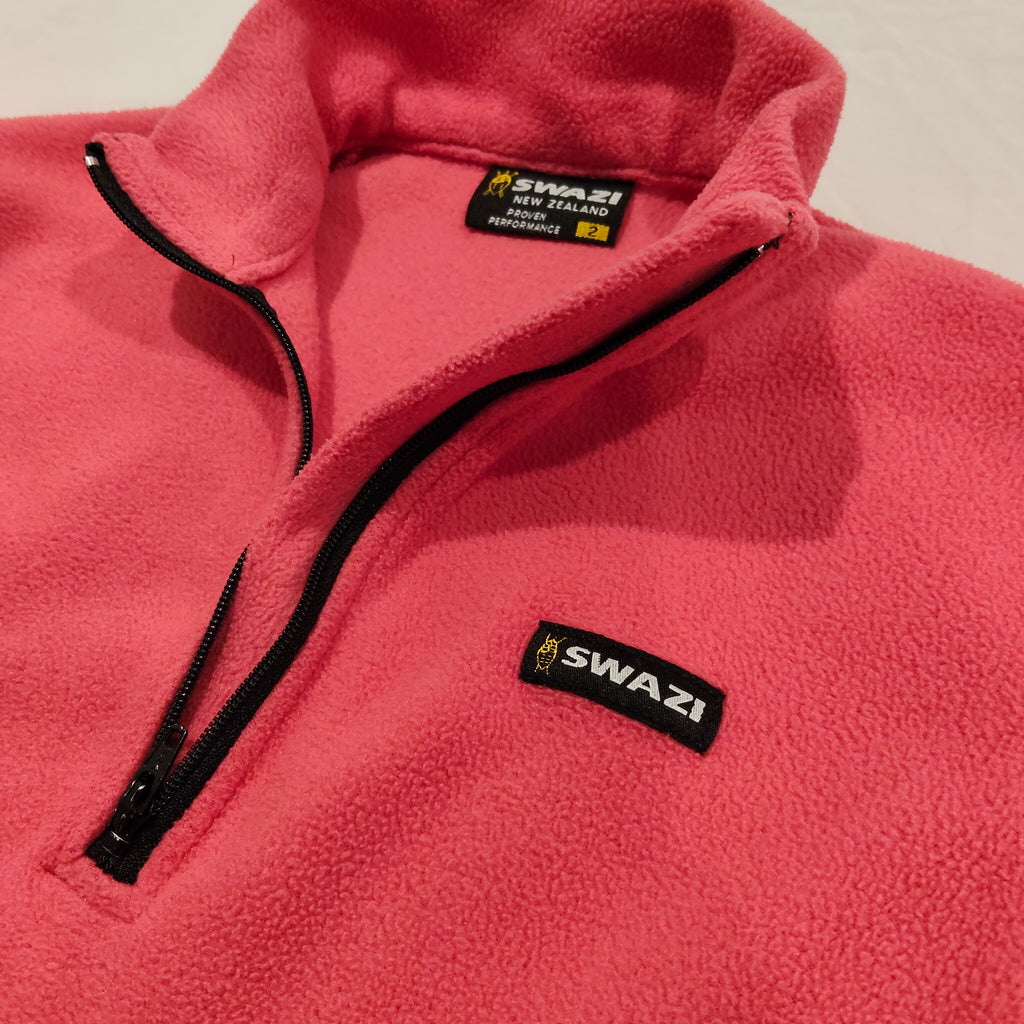 SWAZI NZ fleece half zip jumper size 2 Girl Pink