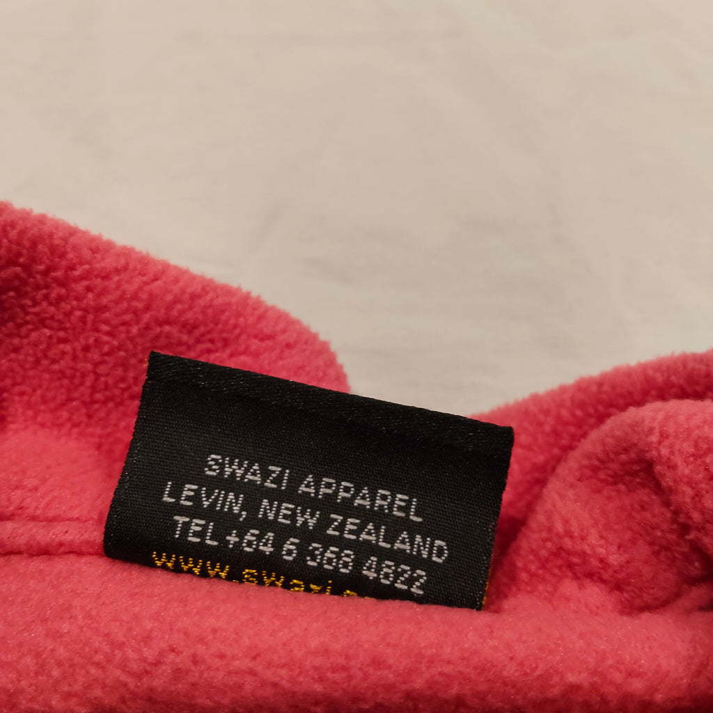 SWAZI NZ fleece half zip jumper size 2 Girl Pink