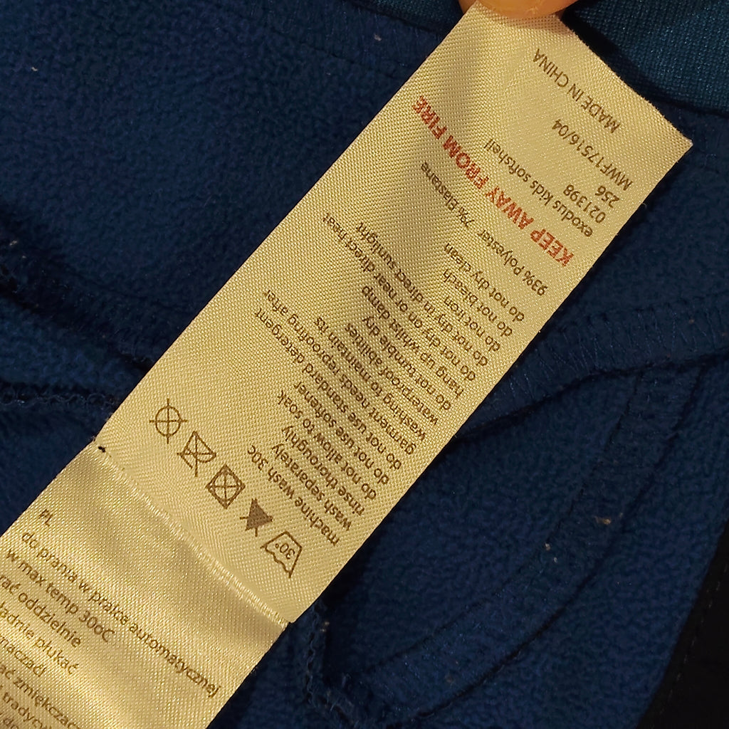MOUNTAIN WAREHOUSE size 7-8yrs Navy Kids Water Resistant Softshell Jacket