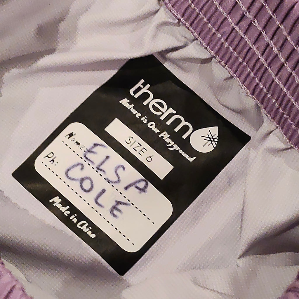 THERM Splash Pant size 6yrs Kids Dusty Lavender
