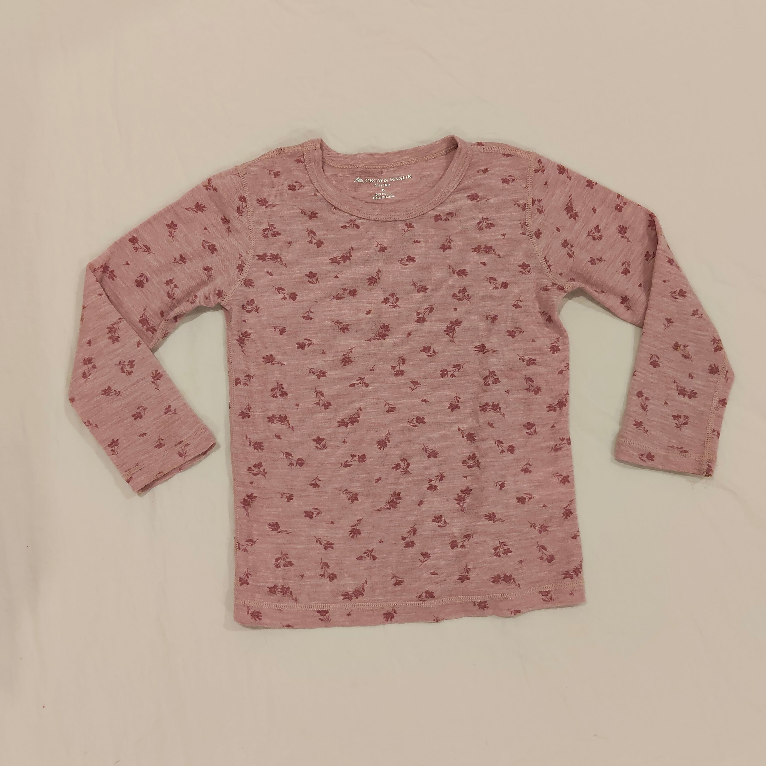 CROWN RANGE 100% Merino Top size 6yrs Girls long sleeve