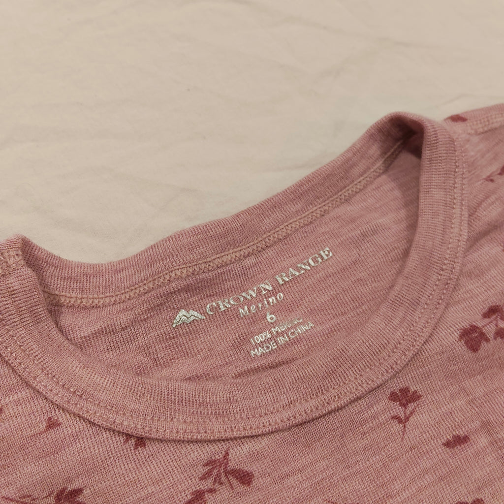 CROWN RANGE 100% Merino Top size 6yrs Girls long sleeve