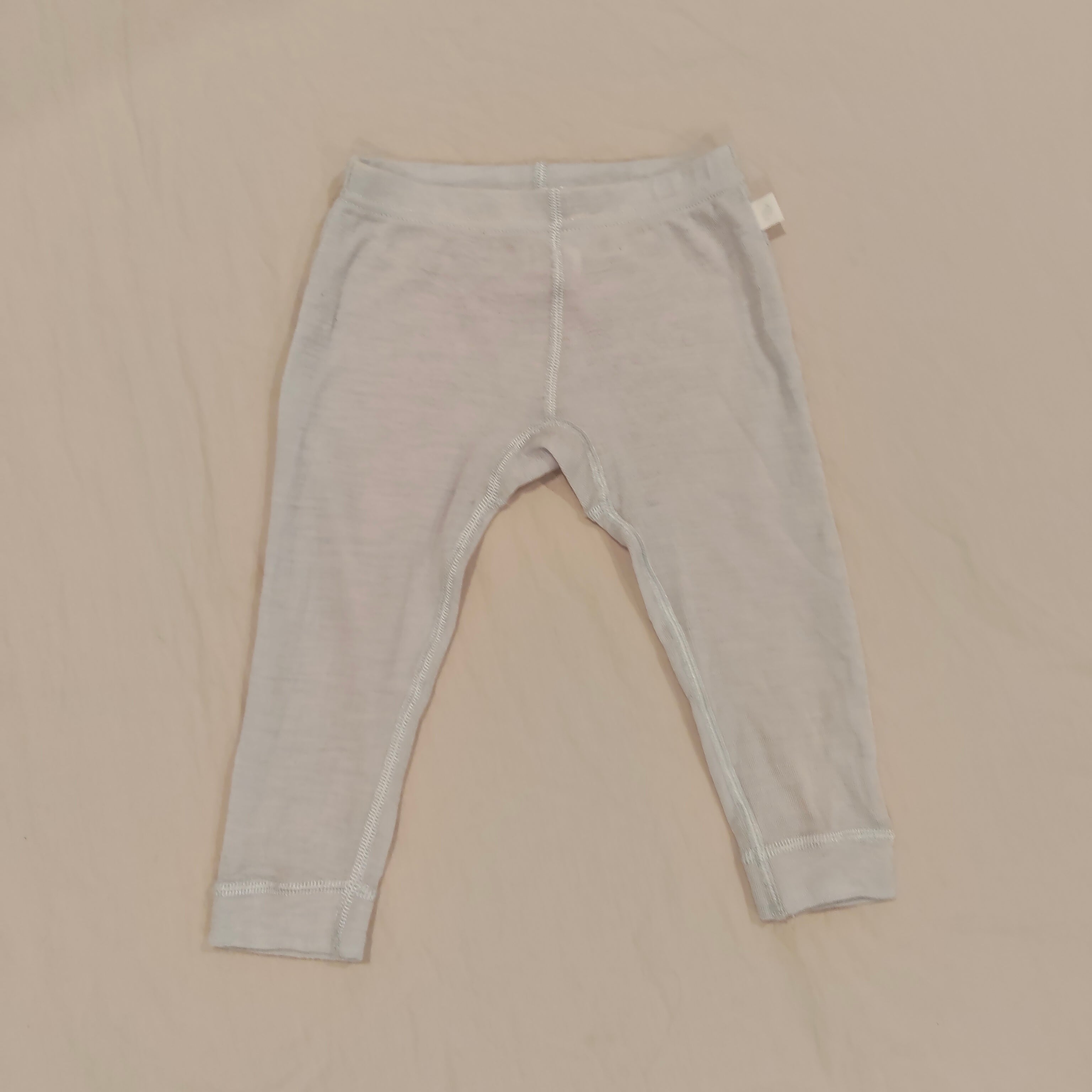 SUPERFIT 100% MERINO leggings size 12M Baby Light Blue