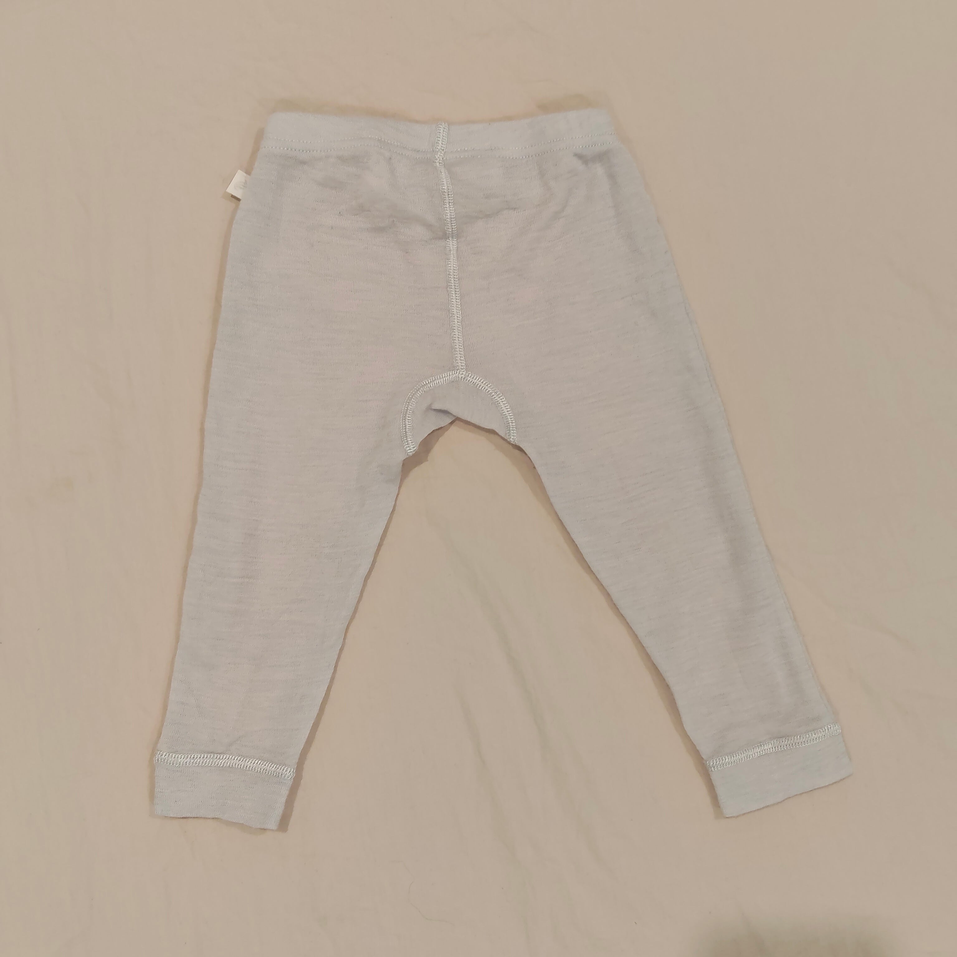 SUPERFIT 100% MERINO leggings size 12M Baby Light Blue