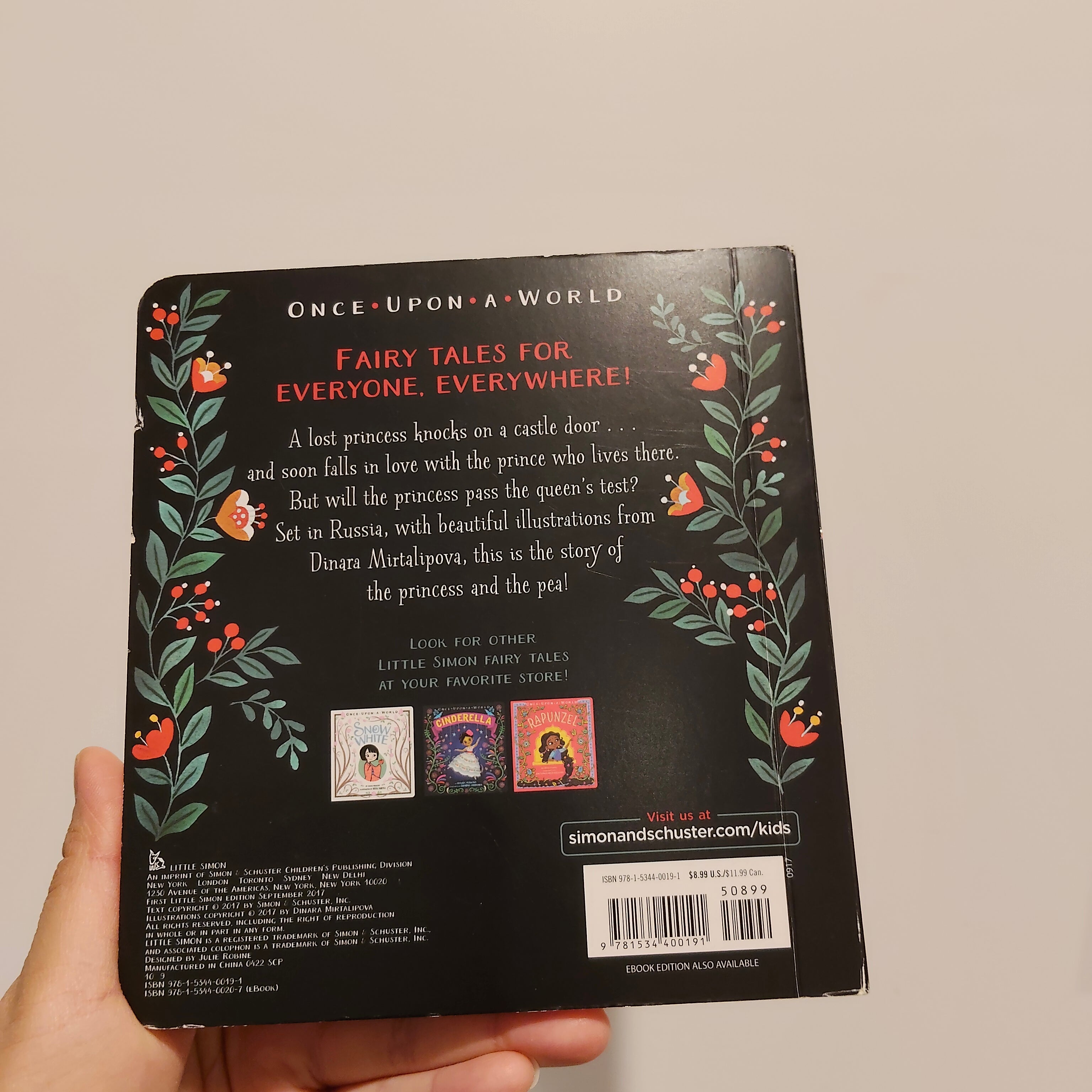 "Once Upon a World" edition of The Princess and the Pea BOARDBOOK