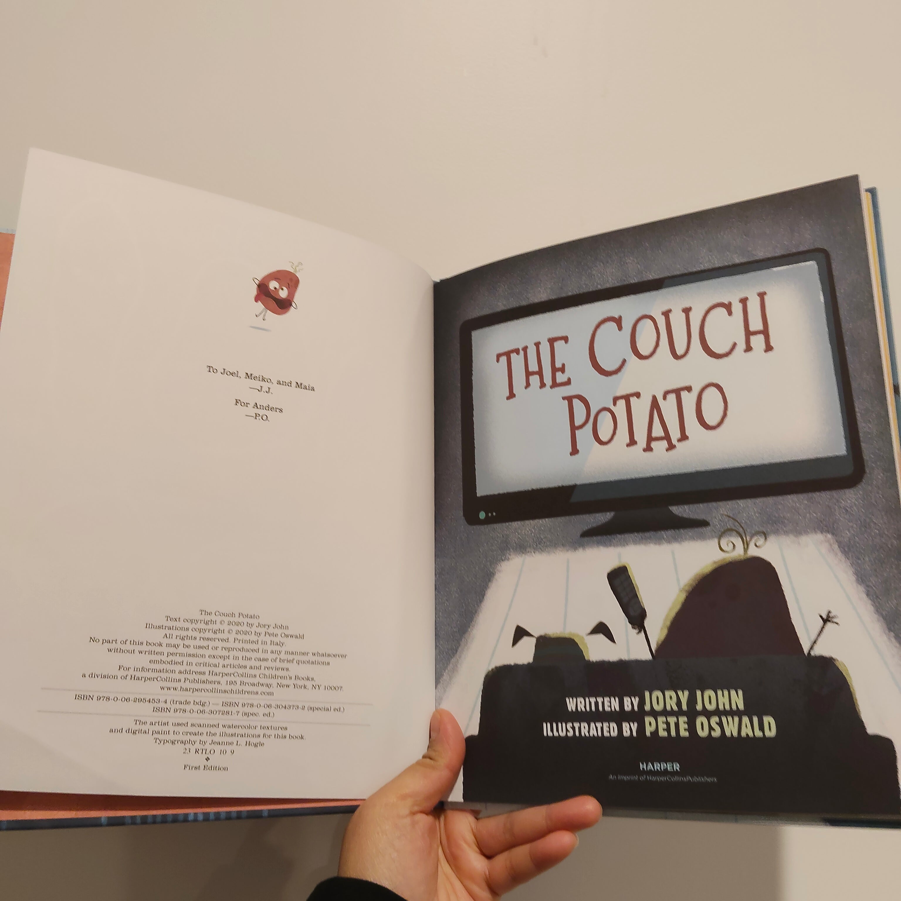 The Couch Potato children's book by Jory John and Pete Oswald Book Hardcover