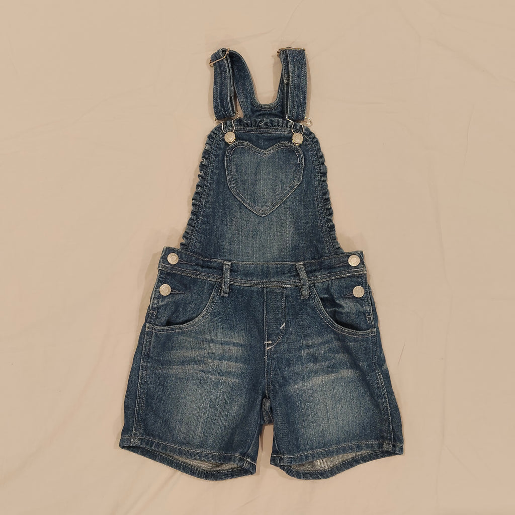 Angel in Disguise Denim Short Overalls Size 6 Girls