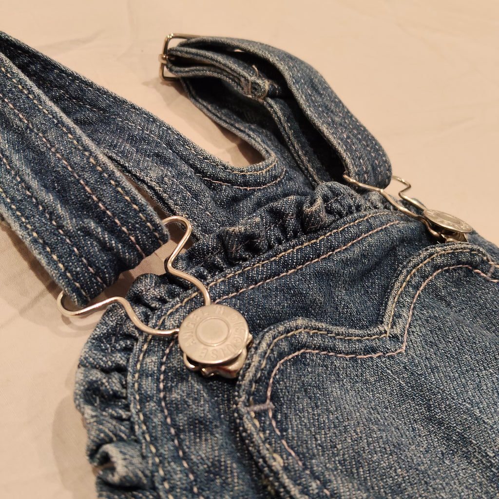 Angel in Disguise Denim Short Overalls Size 6 Girls