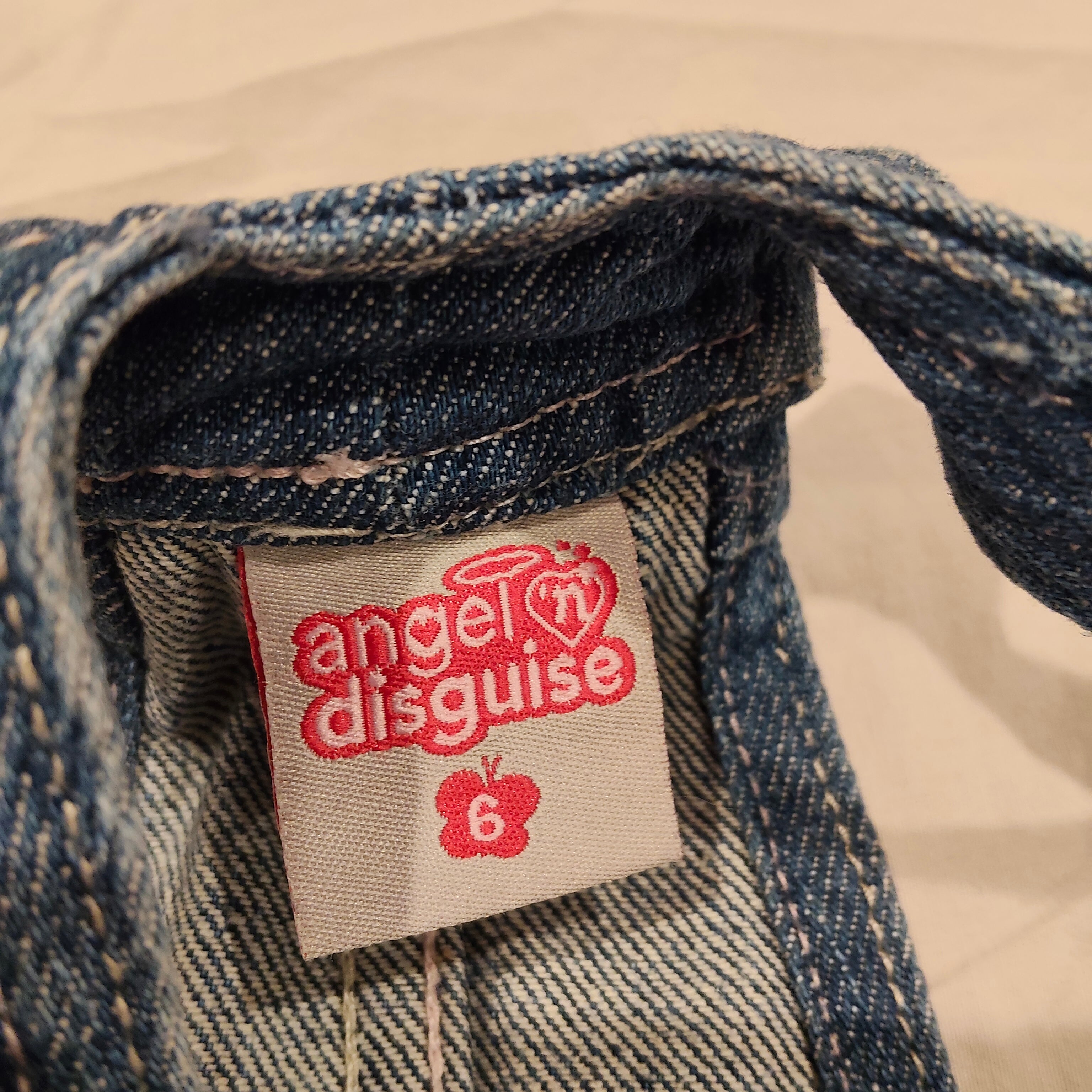 Angel in Disguise Denim Short Overalls Size 6 Girls