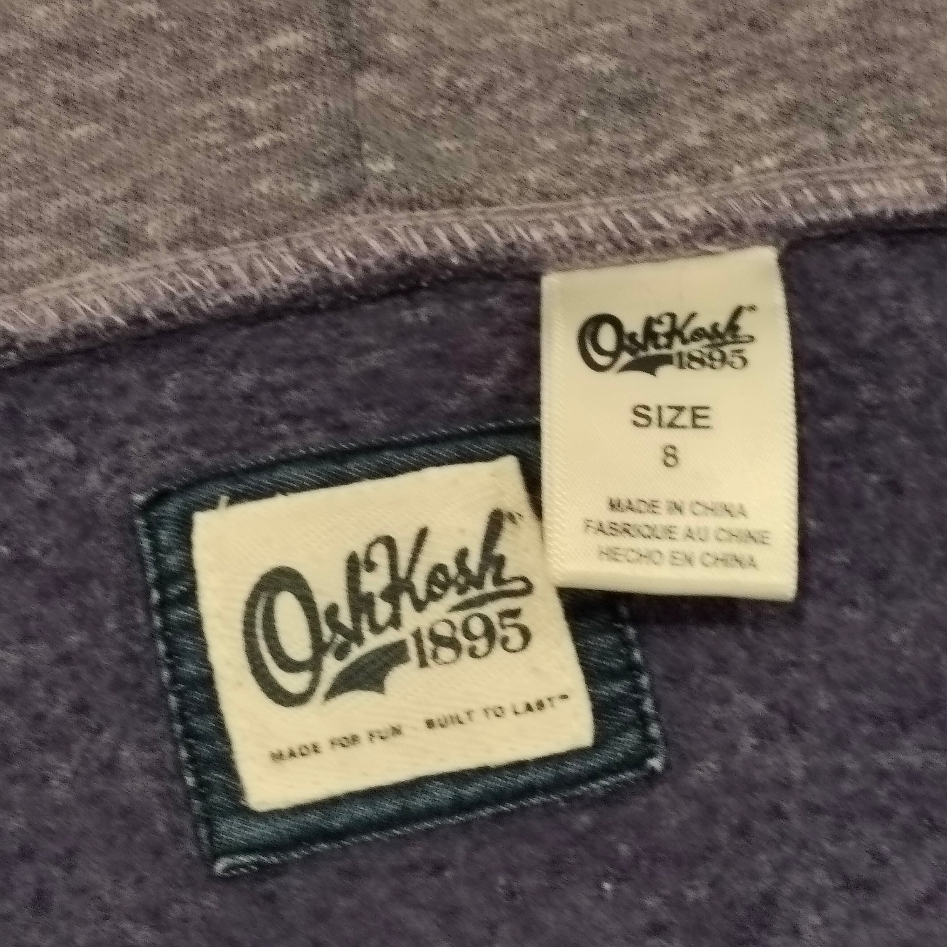 OSHKOSH B'gosh zip up hoodie size 8 Girls