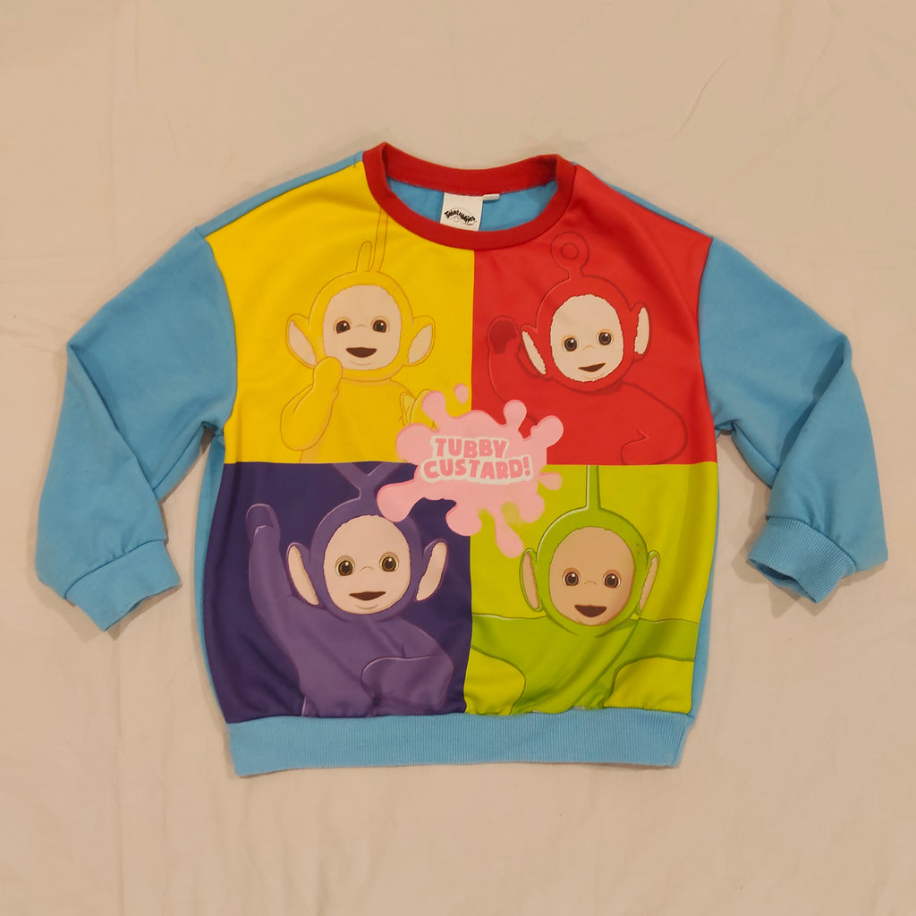 Teletubbies Jumper Size 6yrs "Tubby Custard!"