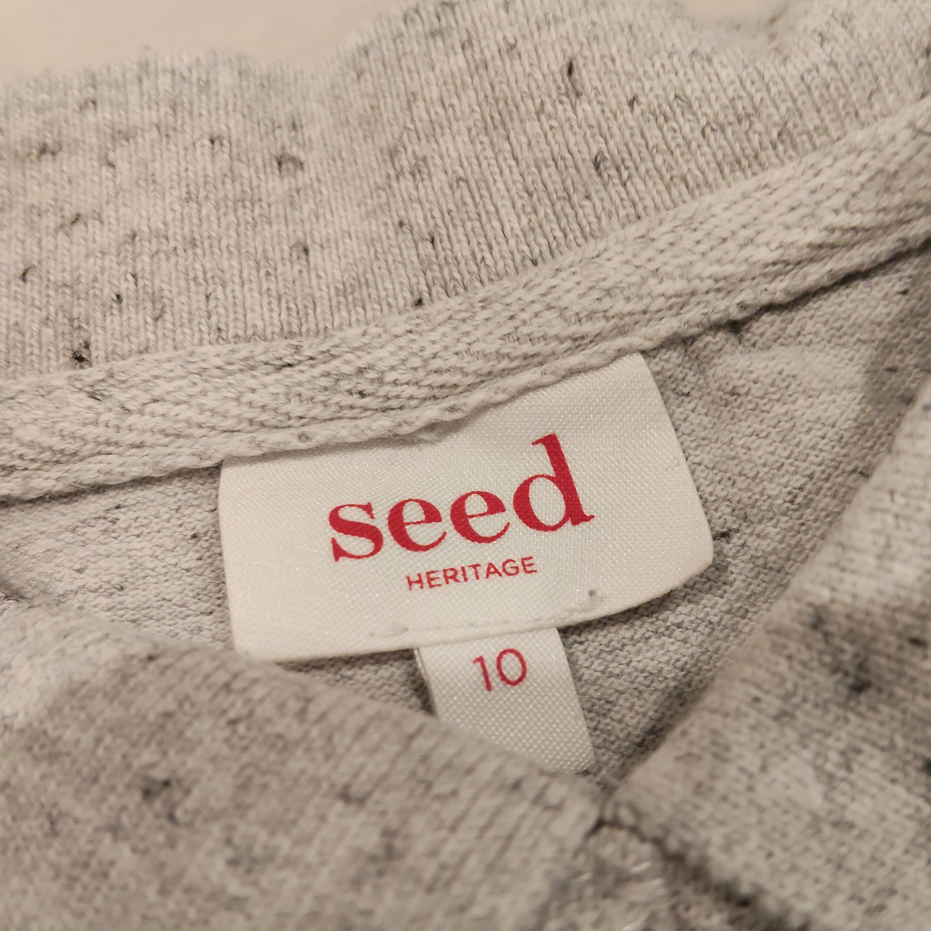 SEED Polo Shirt Size 10 Boys Grey Short Sleeve