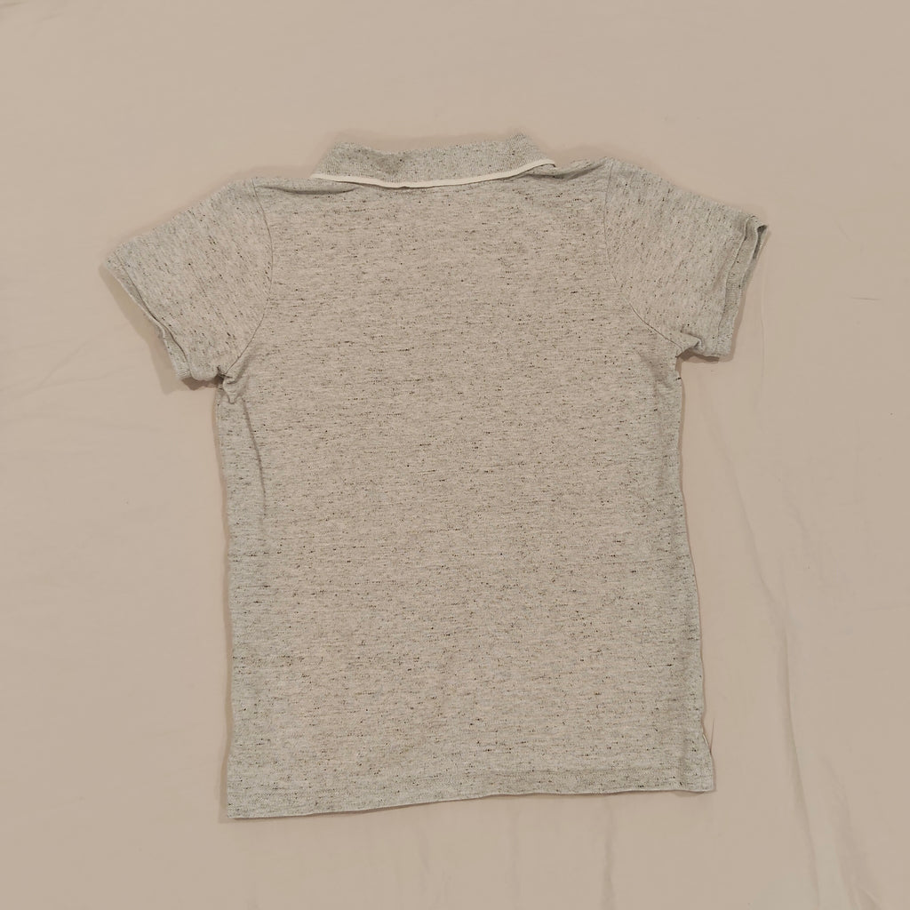 SEED Polo Shirt Size 10 Boys Grey Short Sleeve