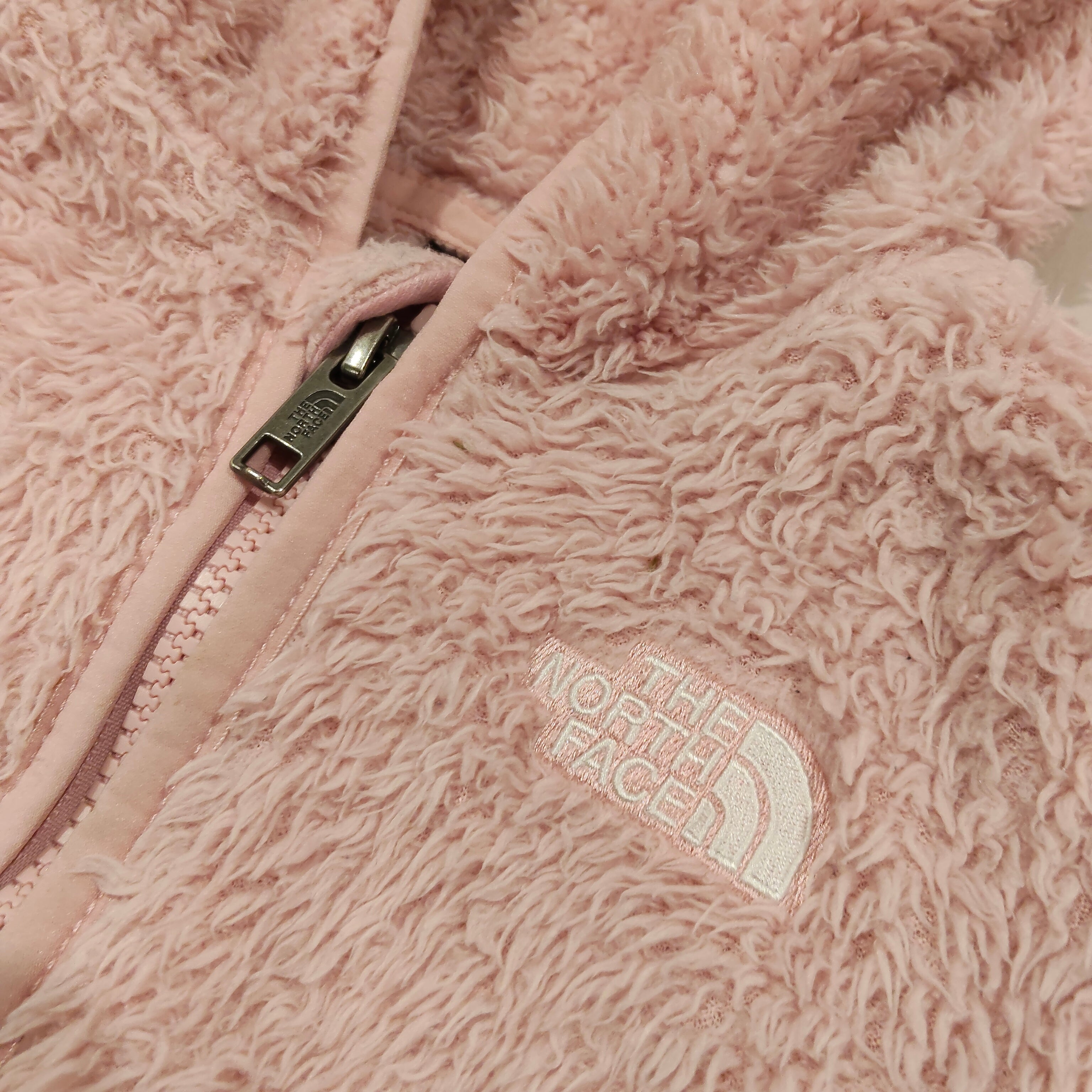 THE NORTH FACE Baby Bear Full Zip Hoodie - Light Pink Size 12-18M Baby