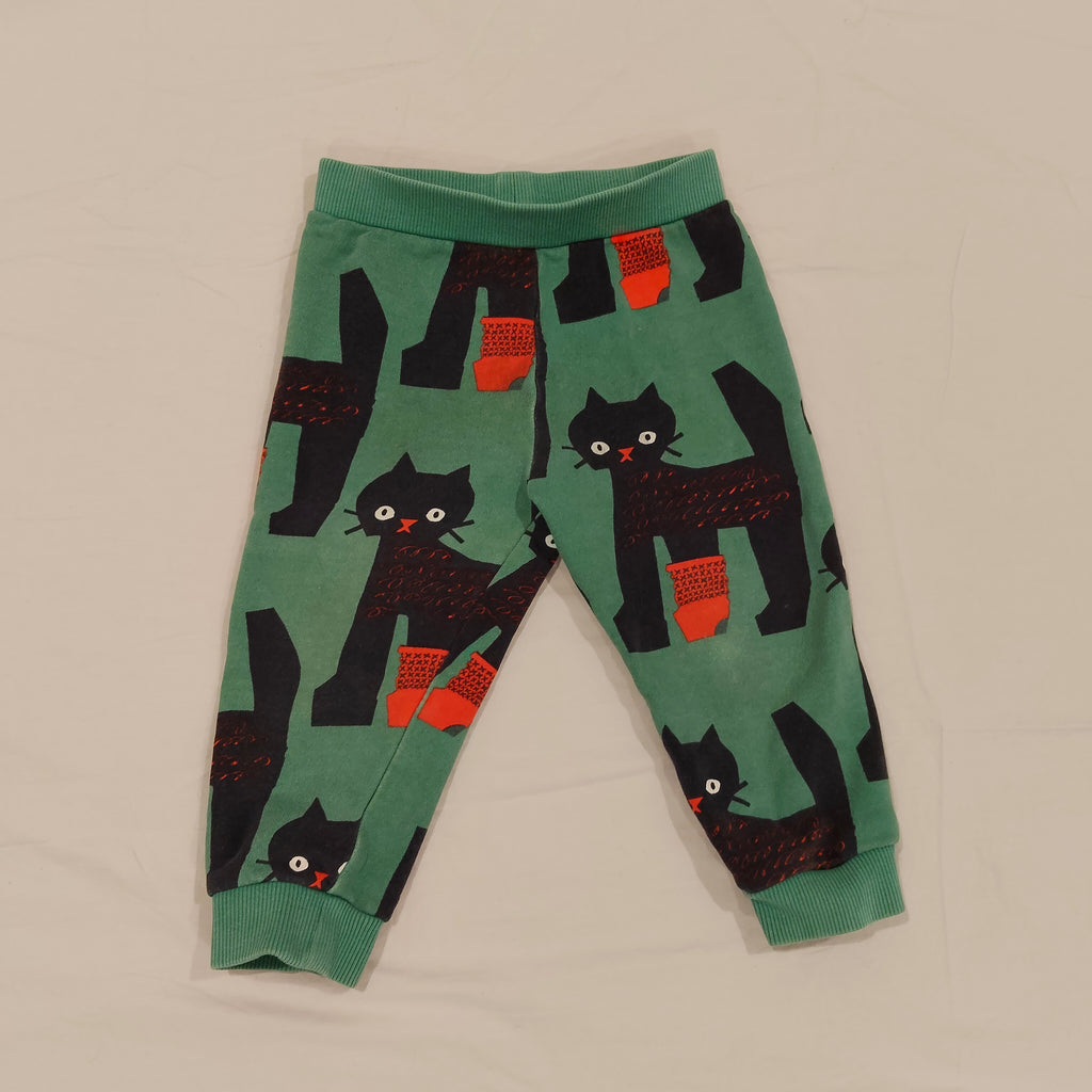 GORMAN Playground track pants size 18-24M baby Black Cat Print