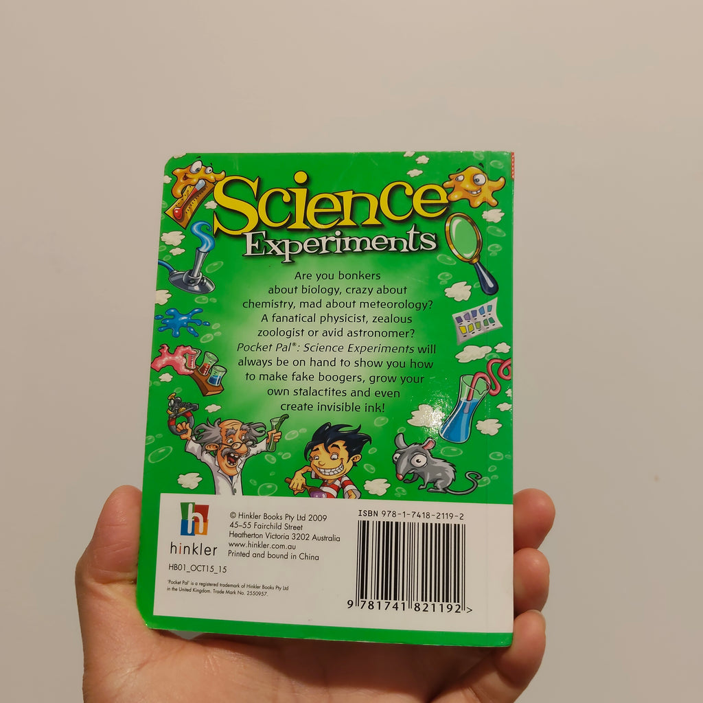 "Pocket Pal: Science Experiments" published by Hinkler Books BOOK Paperback