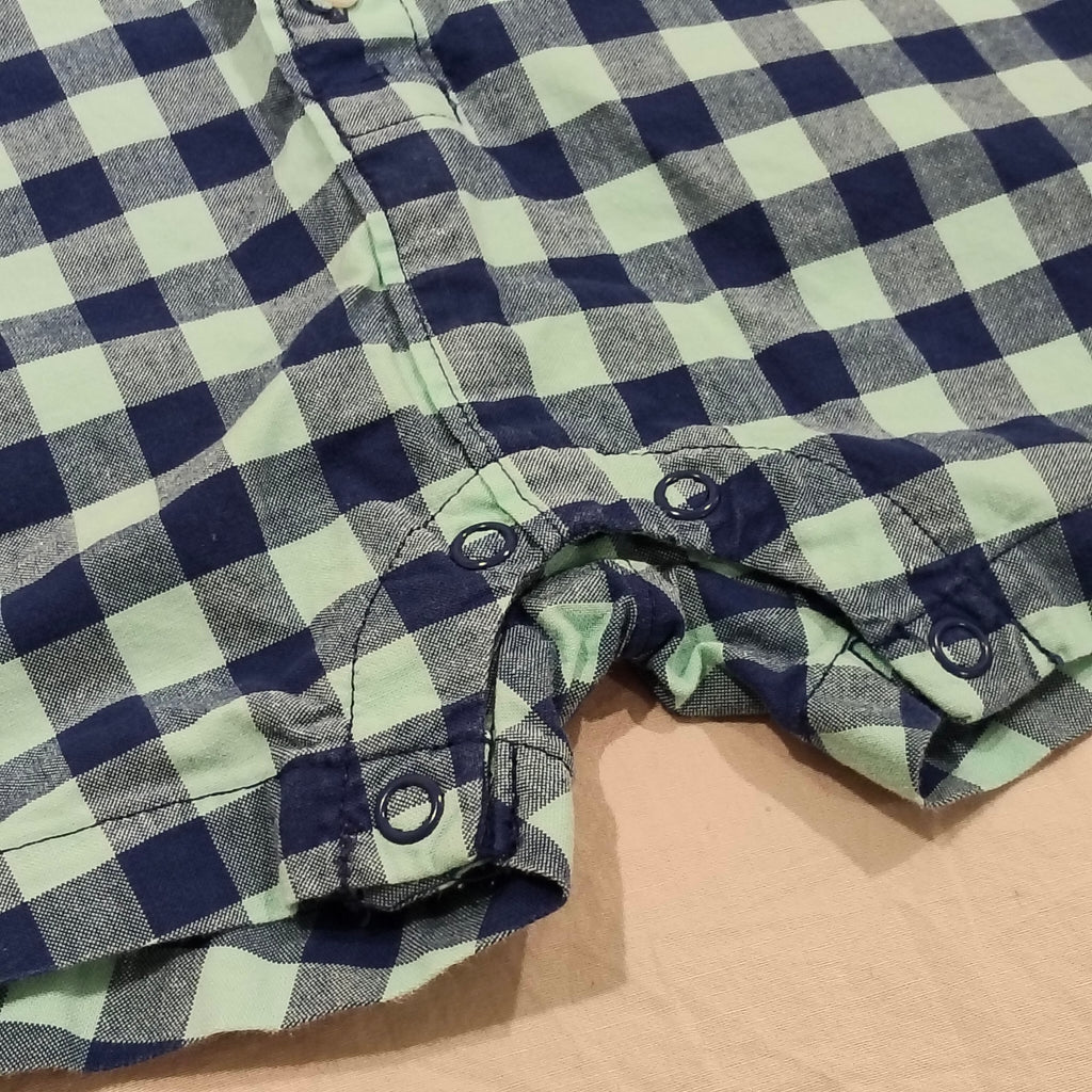 CARTER'S Romper Gingham Size 6M Baby Boys