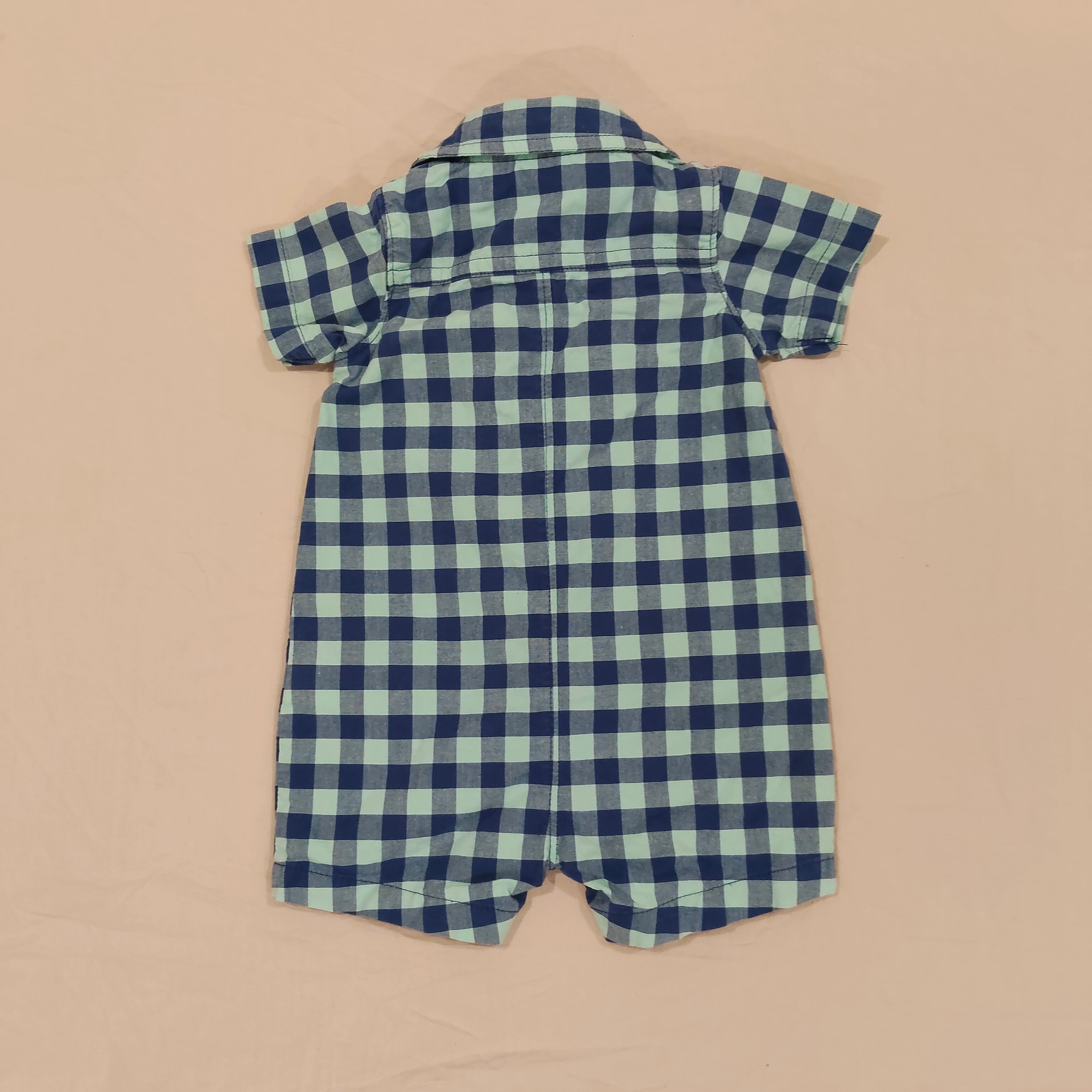 CARTER'S Romper Gingham Size 6M Baby Boys