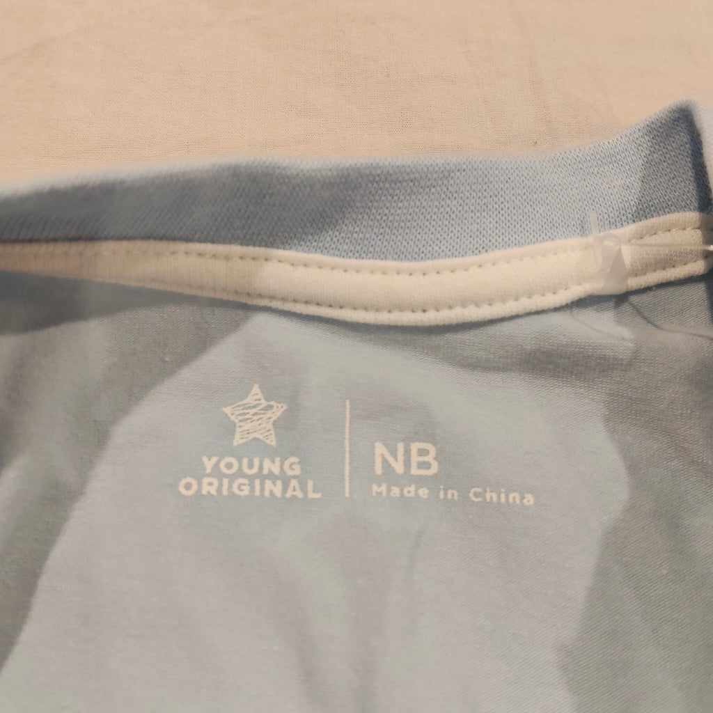NEW Young Original zip onesie size Newborn Blue Stars