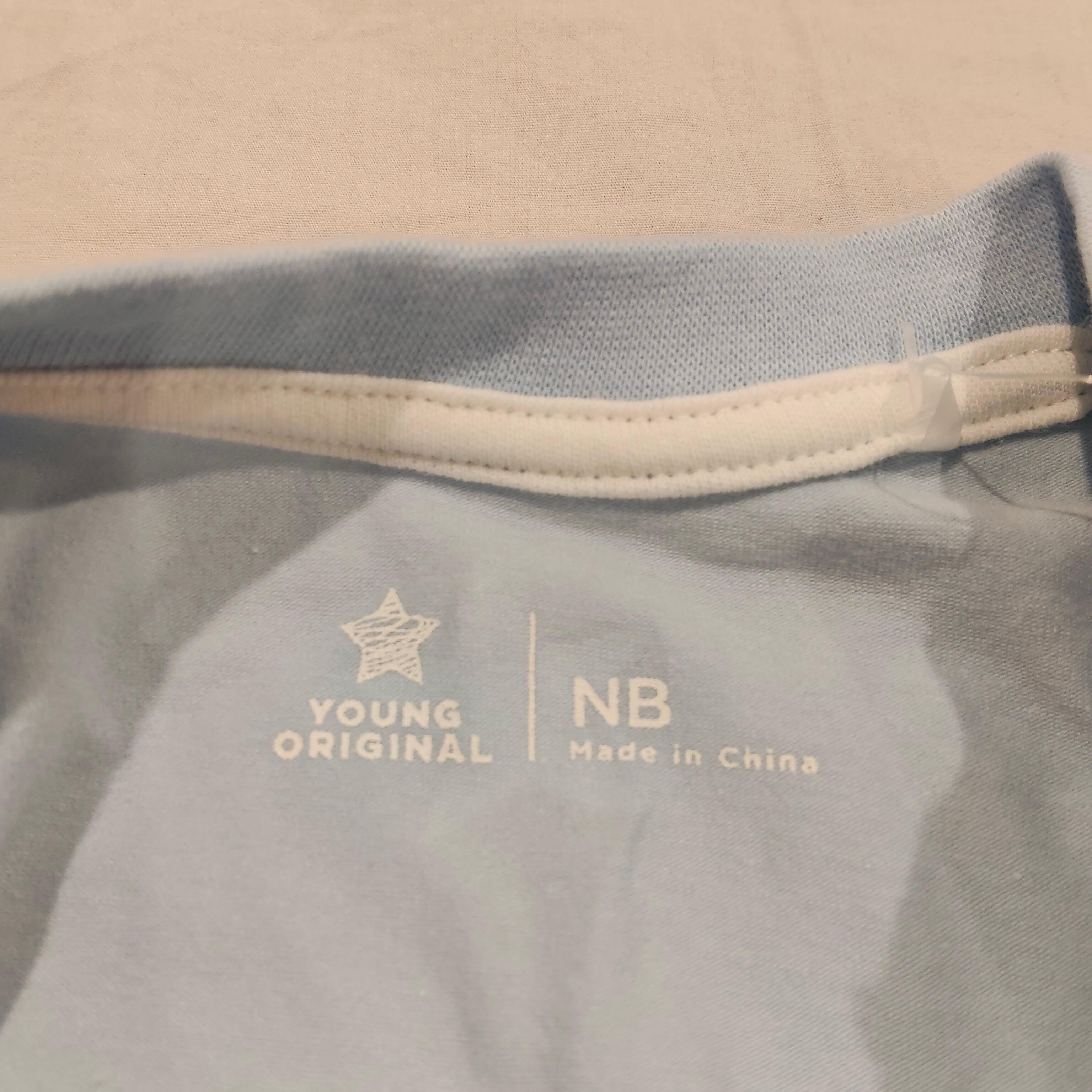 NEW Young Original zip onesie size Newborn Blue Stars