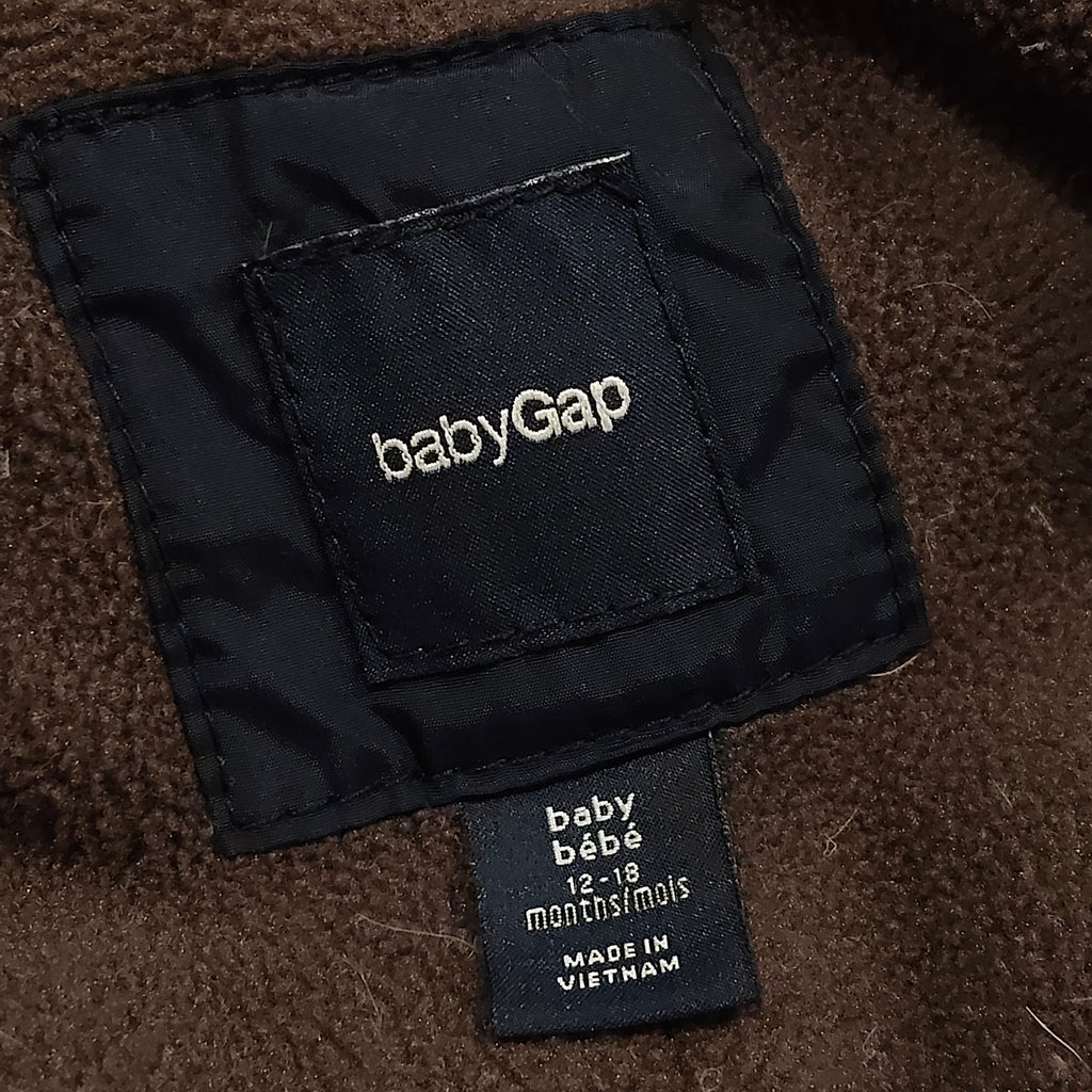 GAP snowsuit puffer down filling Size 12-18M Baby Navy