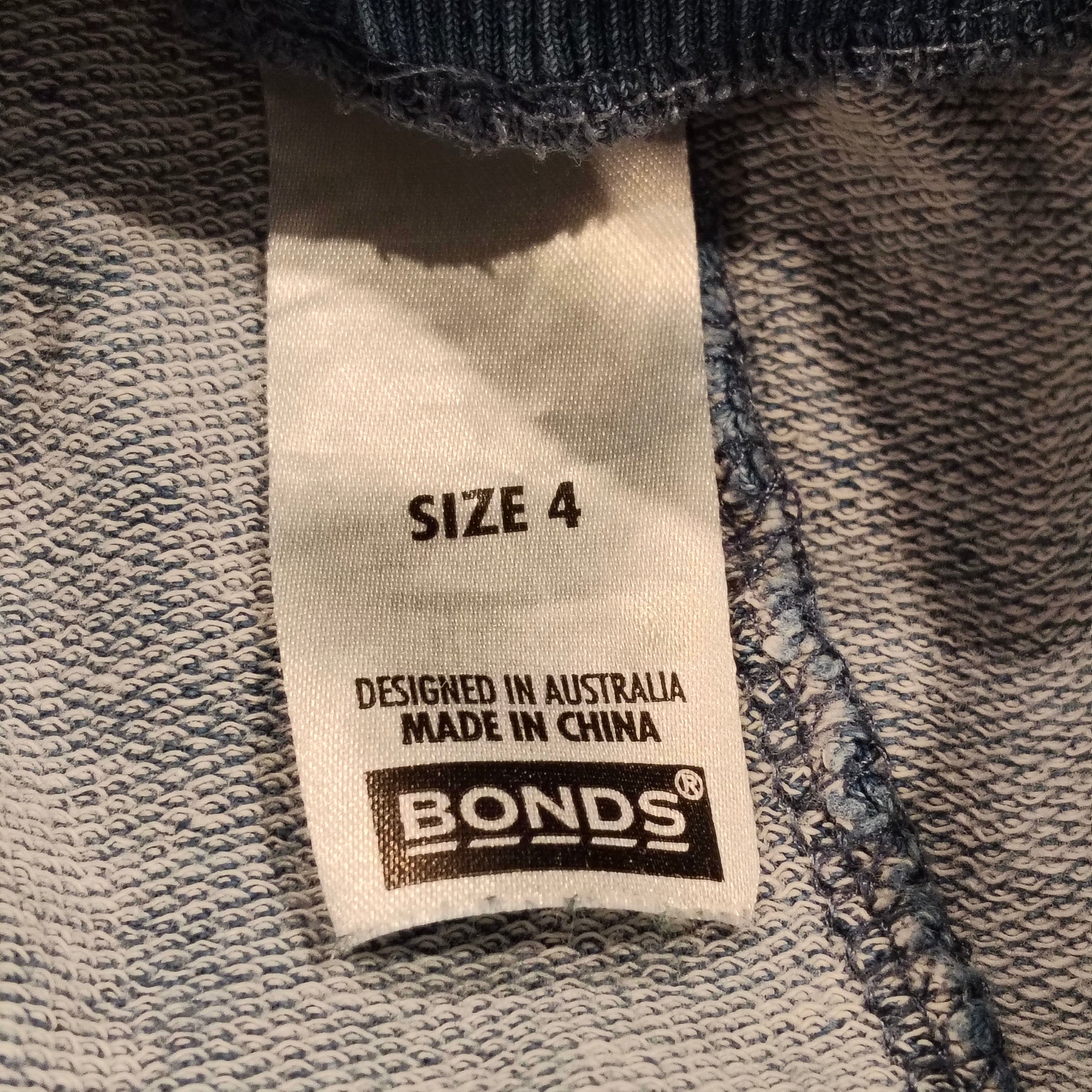 BONDS denim shorts size 4 boys