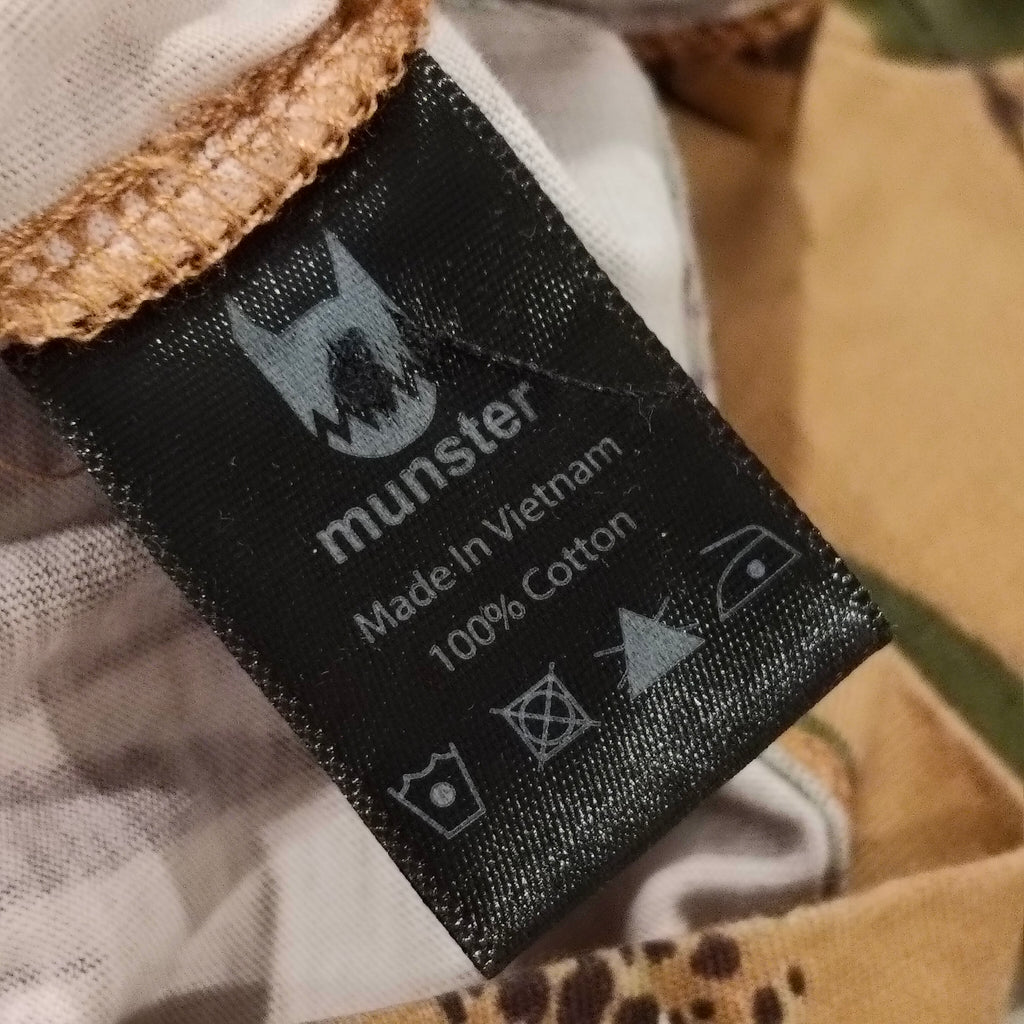 MUNSTER dress size 10 Girls long sleeve - leopard and palm tree print