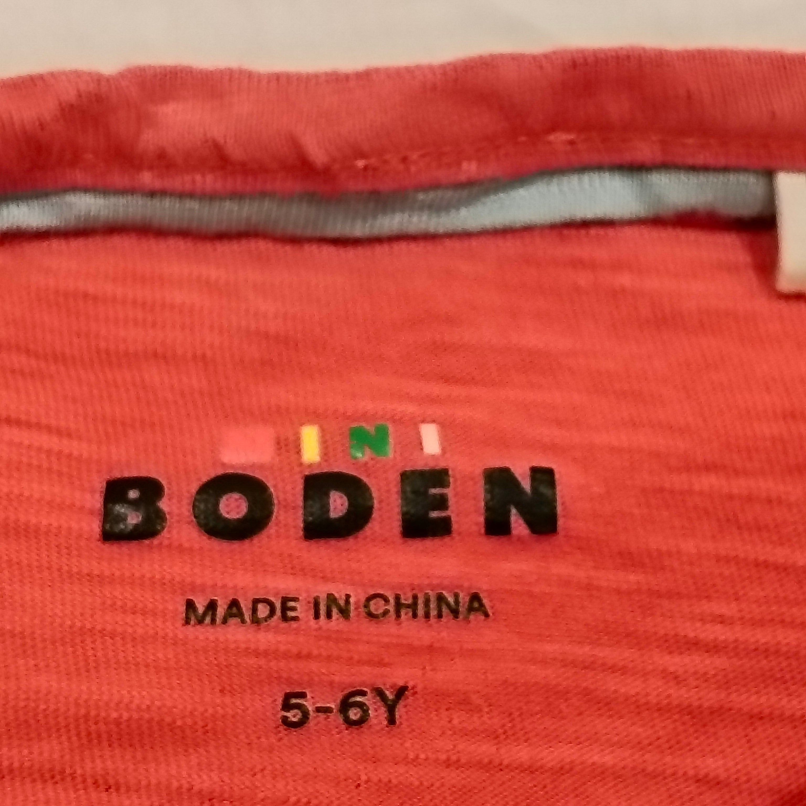 MINI BODEN top size 5-6y girls short sleeve Heart Pocket