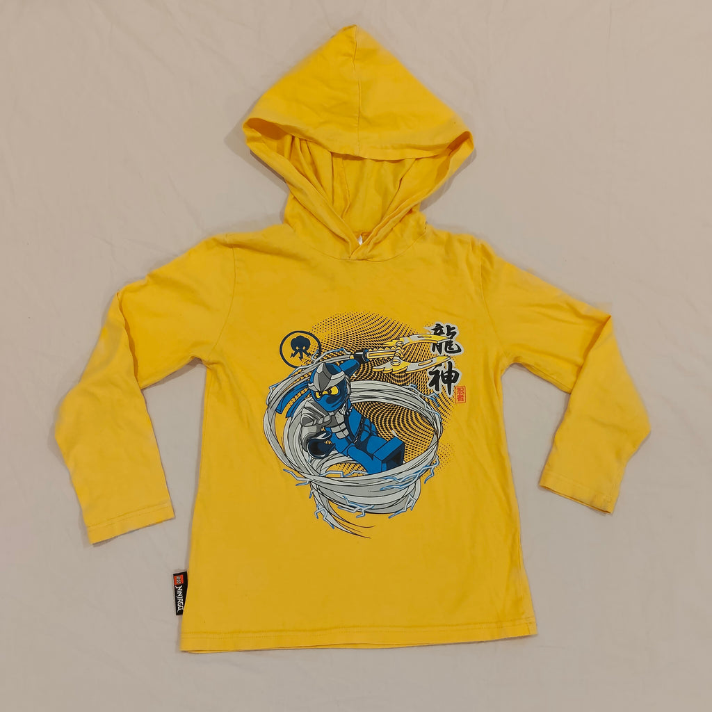 LEGO NINJAGO hoodie top size 9 boys yellow