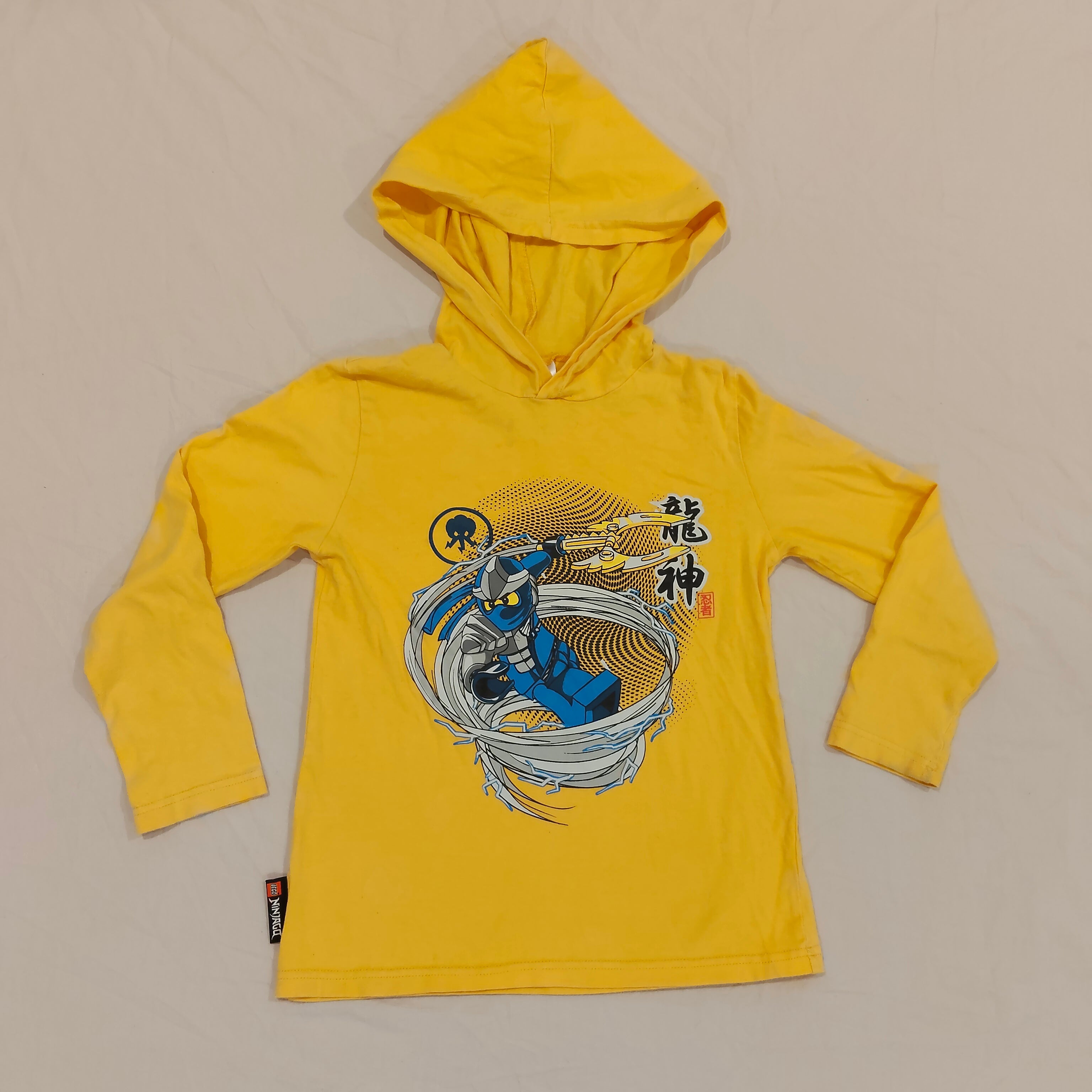 LEGO NINJAGO hoodie top size 9 boys yellow
